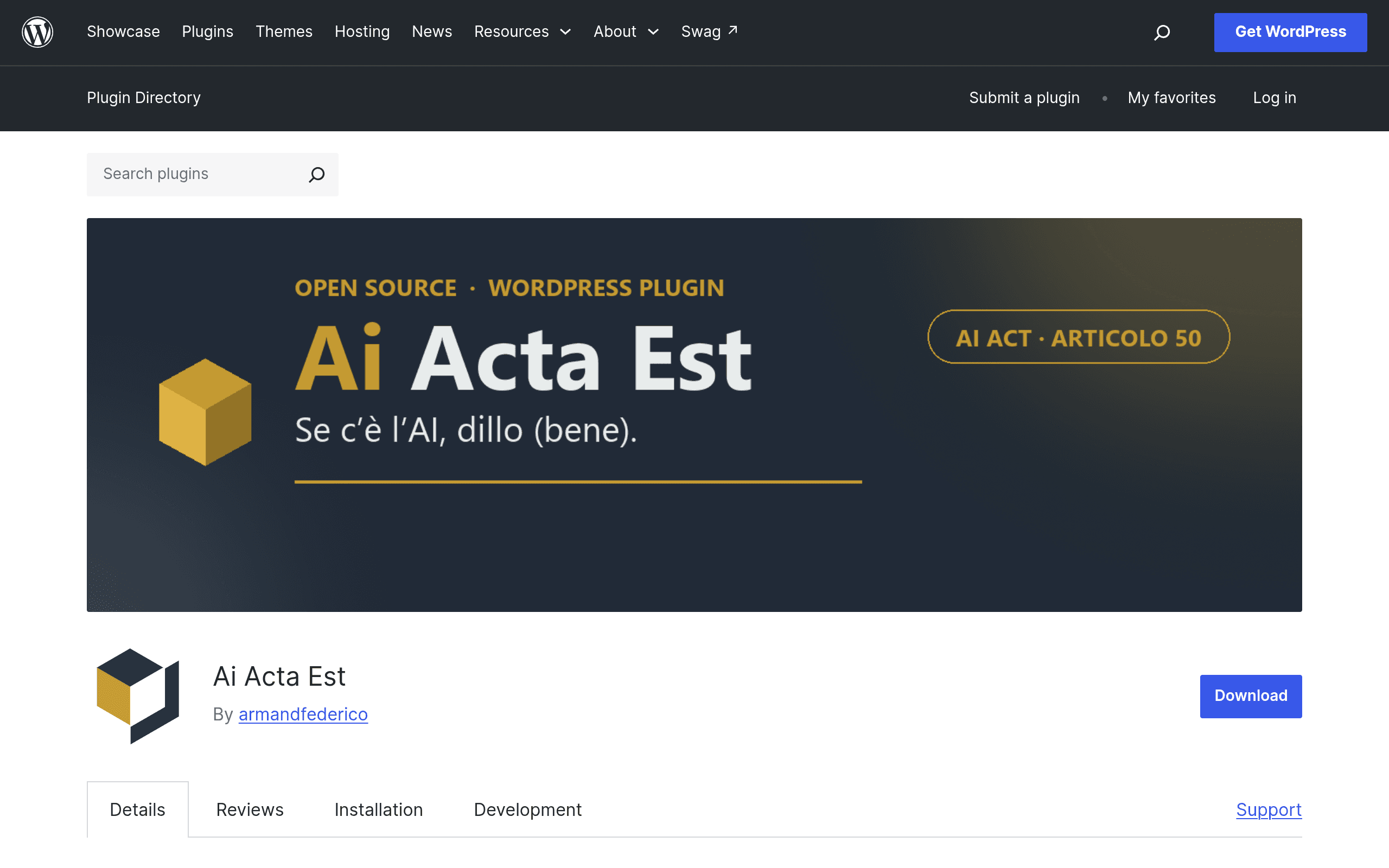 Screenshot of Ai Acta Est