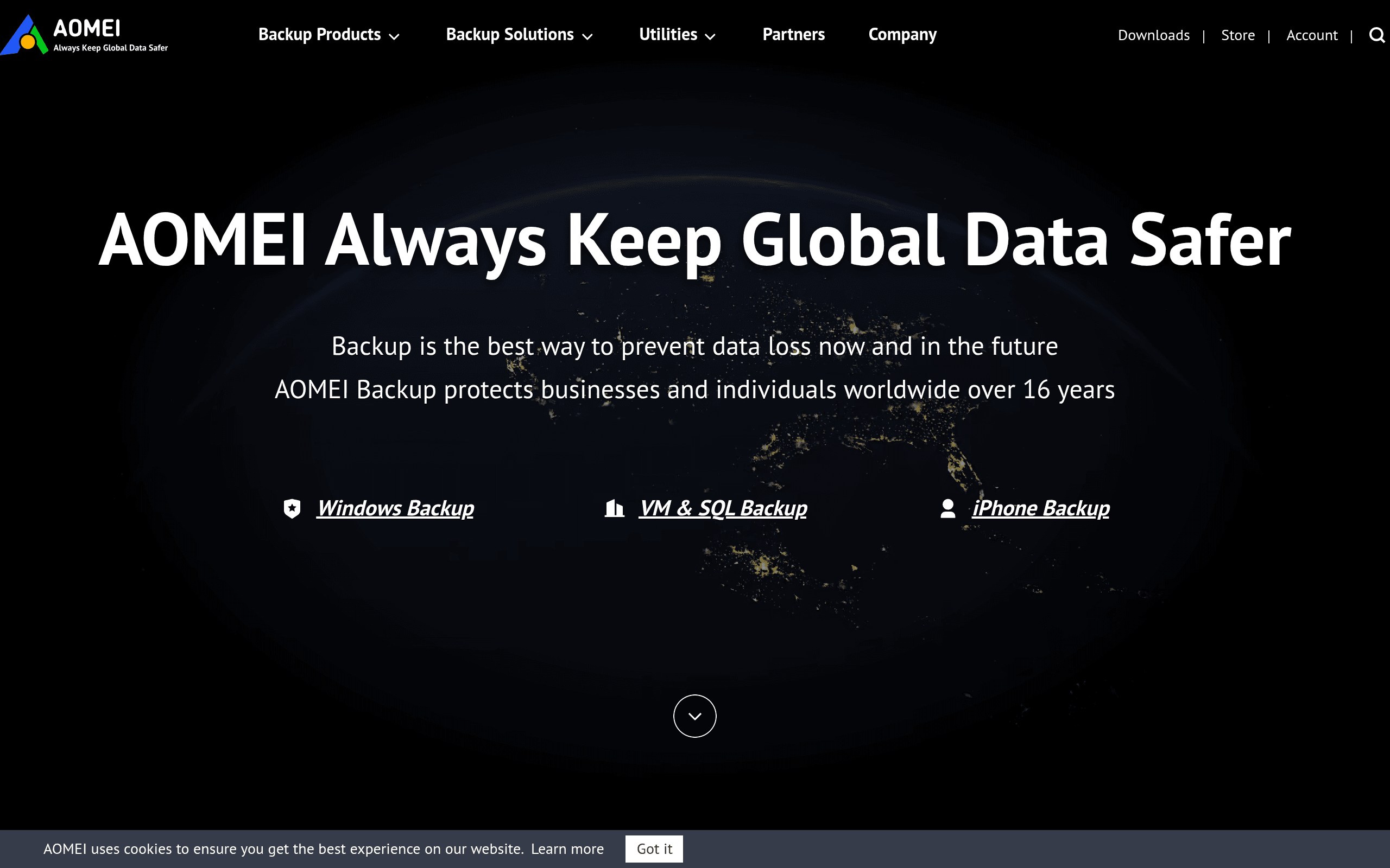 Screenshot of AOMEI