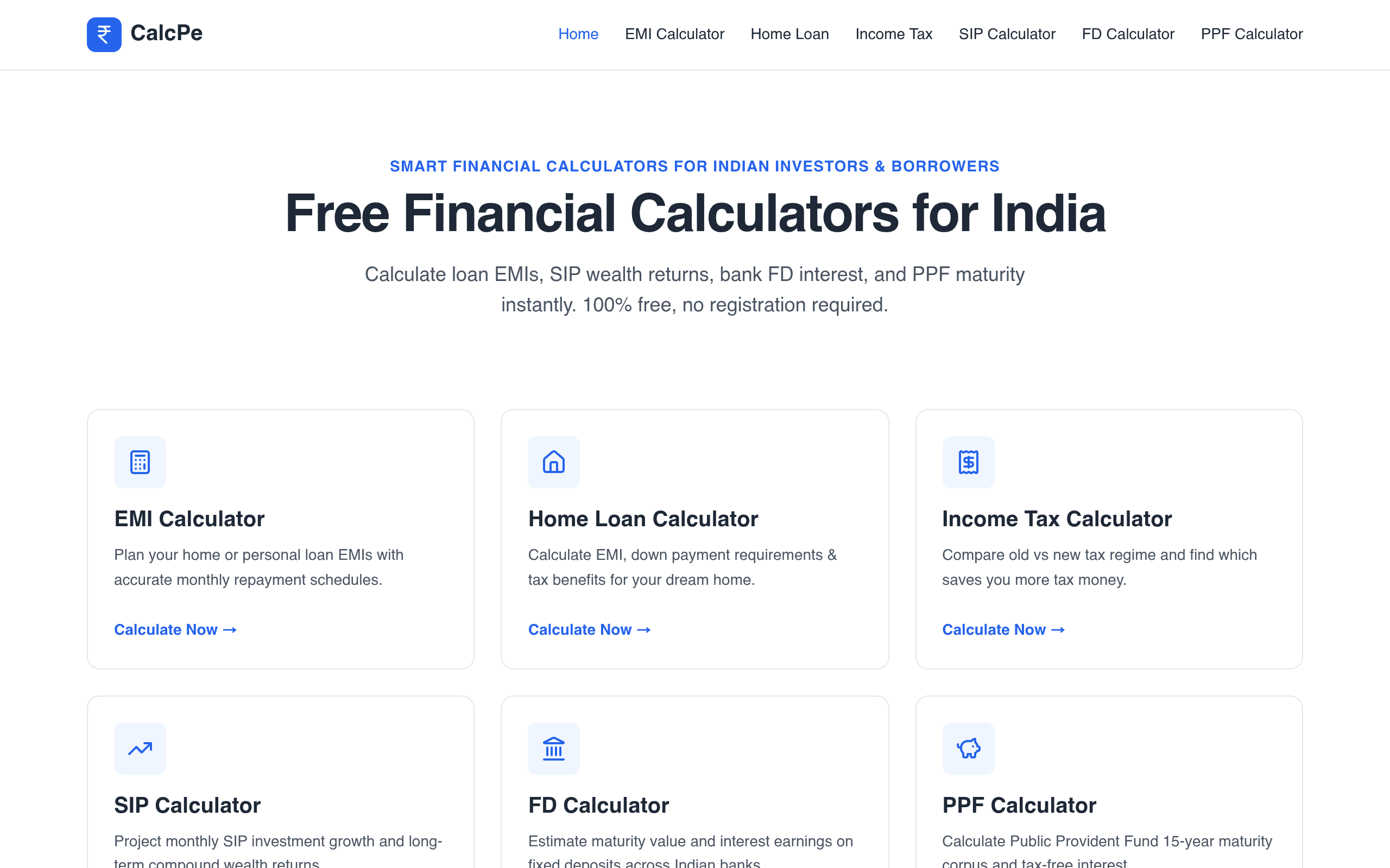 Screenshot of CalcPe 