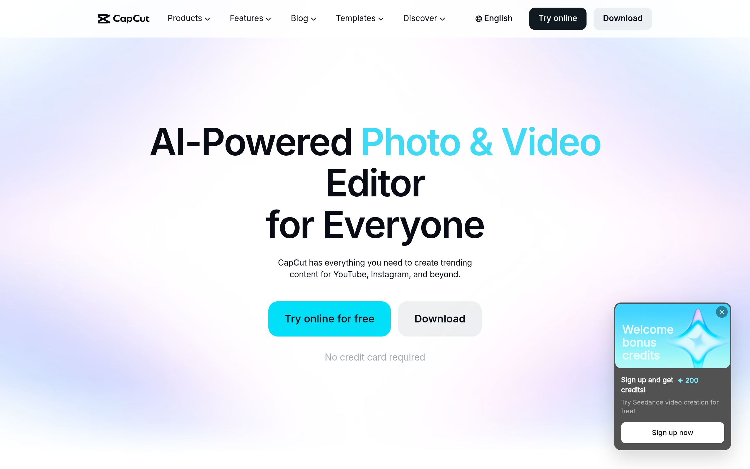Screenshot of CapCut