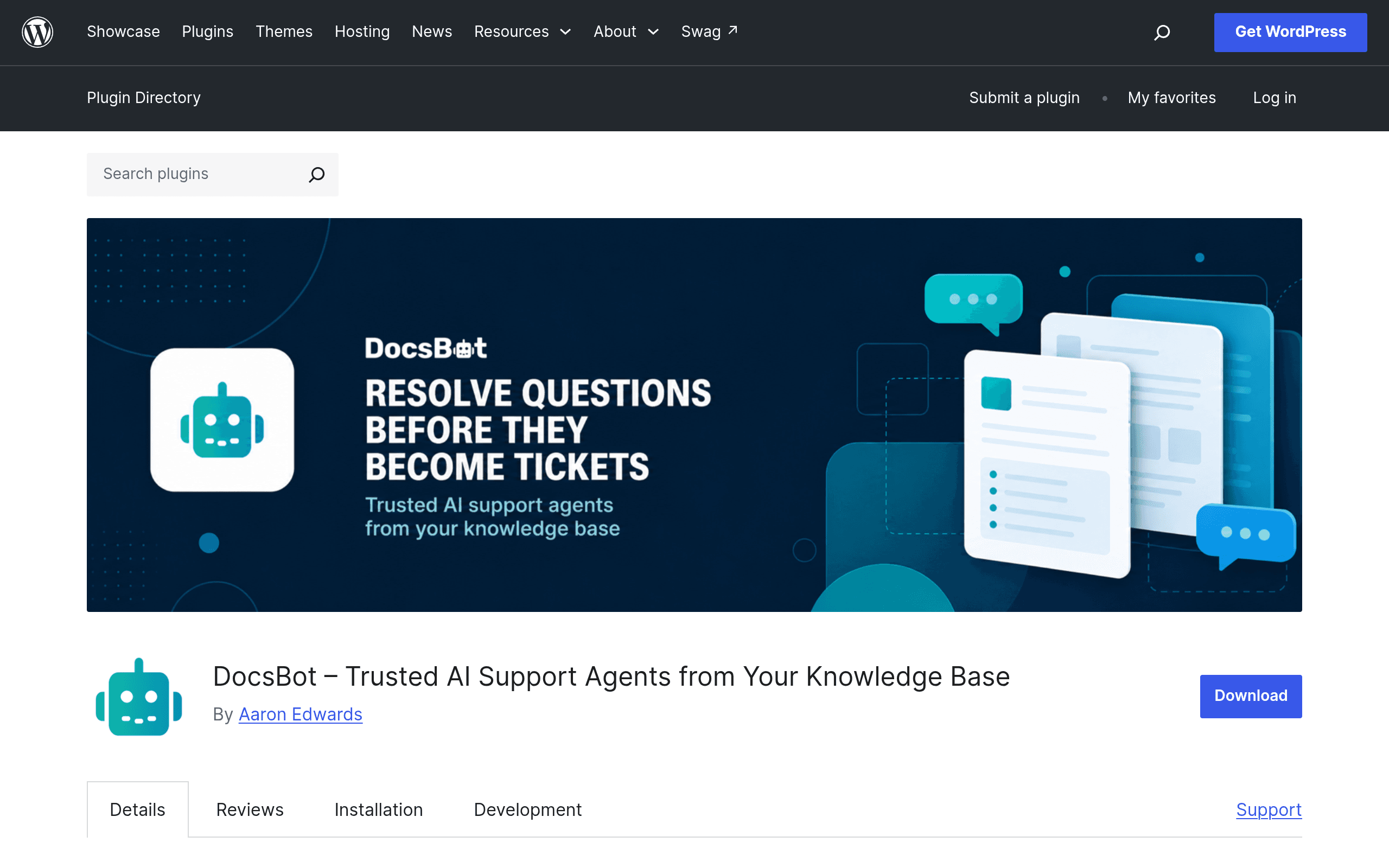 Screenshot of DocsBot