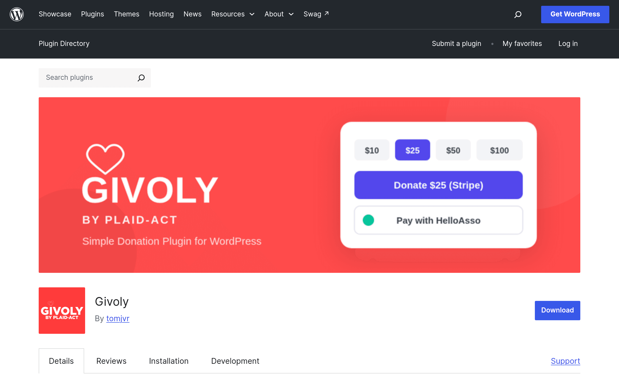 Screenshot of Givoly