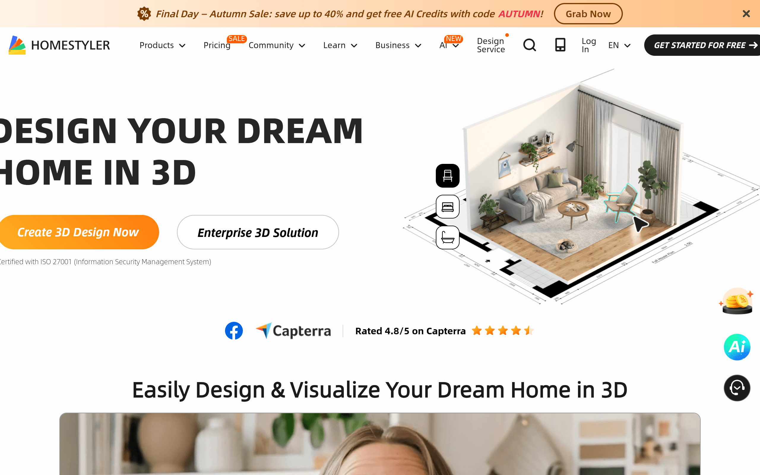Screenshot of Homestyler