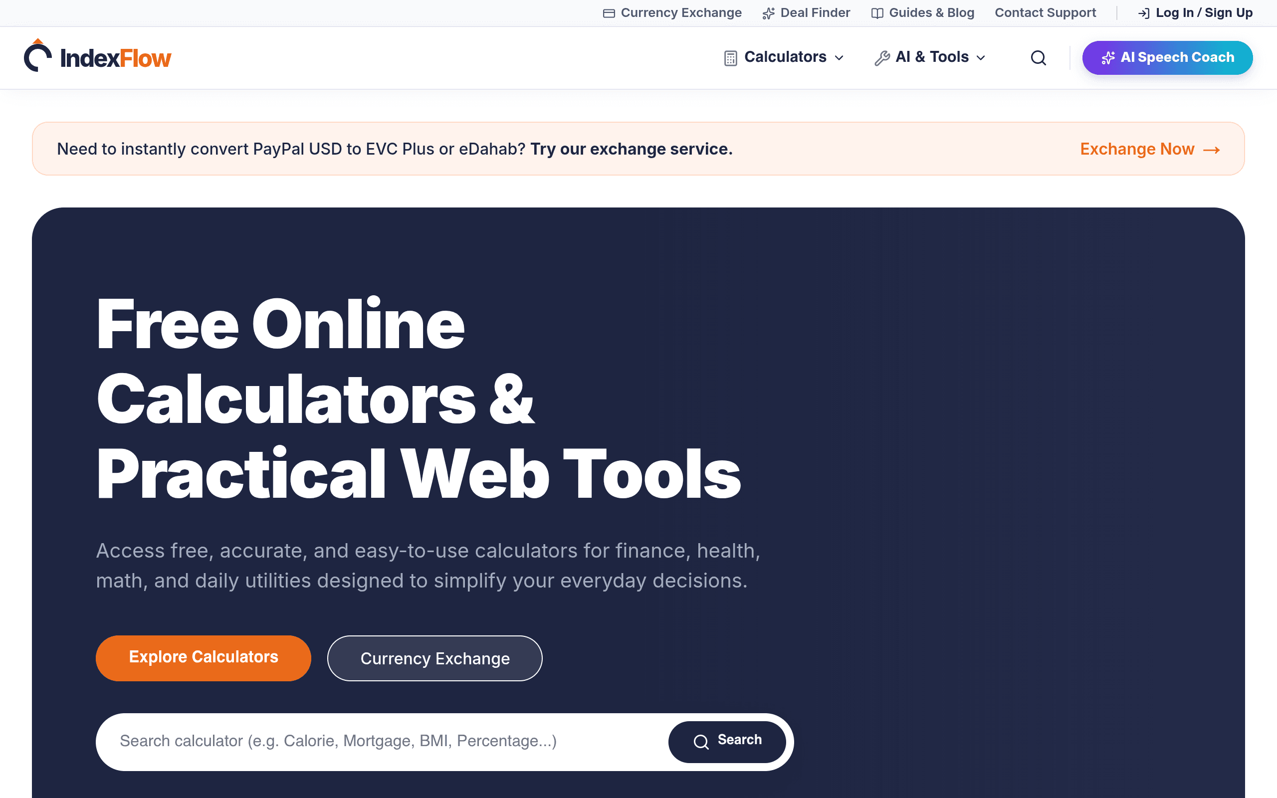Screenshot of IndexFlow