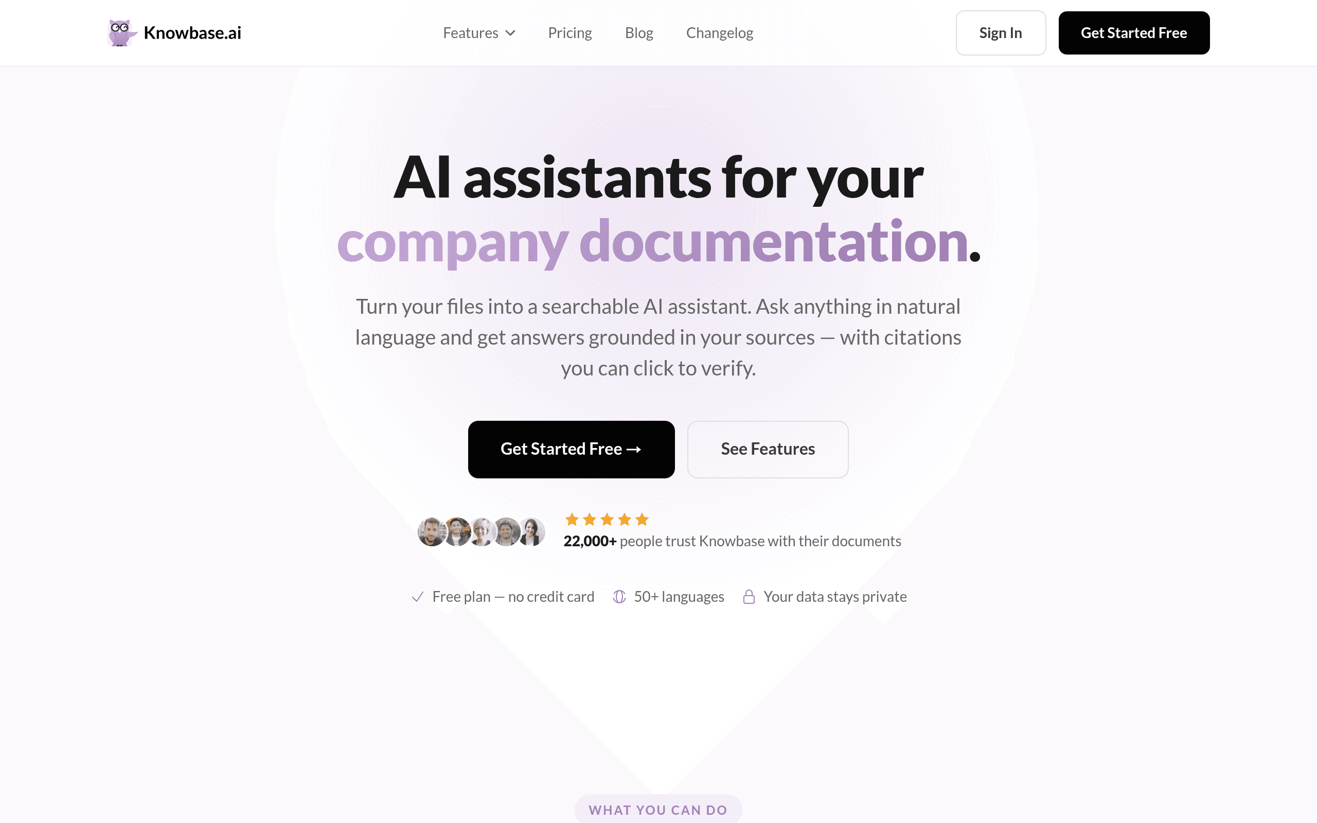 Screenshot of KnowBase AI