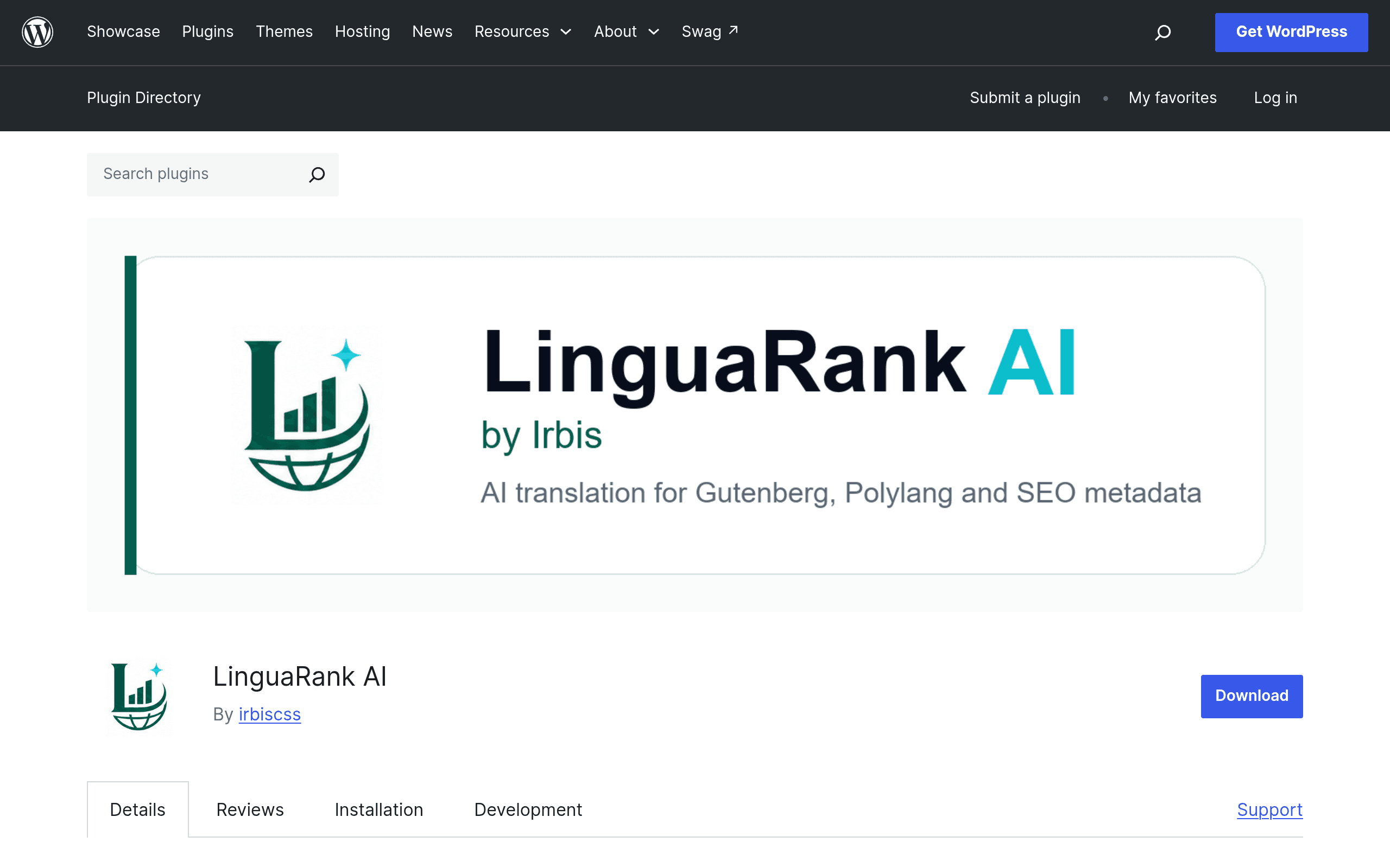 Screenshot of LinguaRank AI