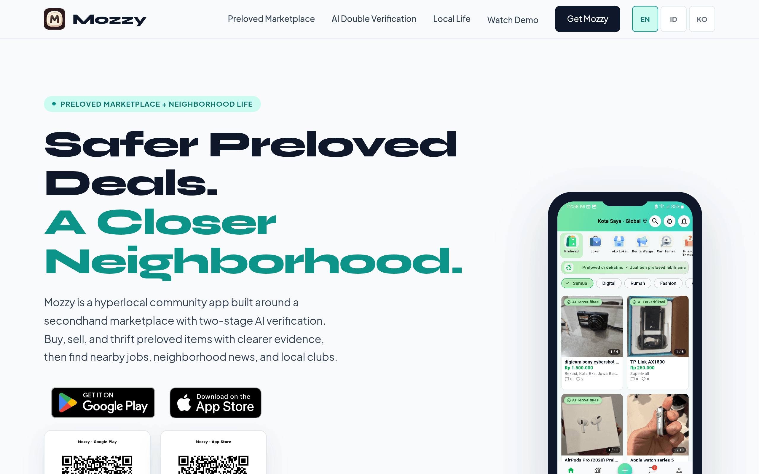 Screenshot of Mozzy