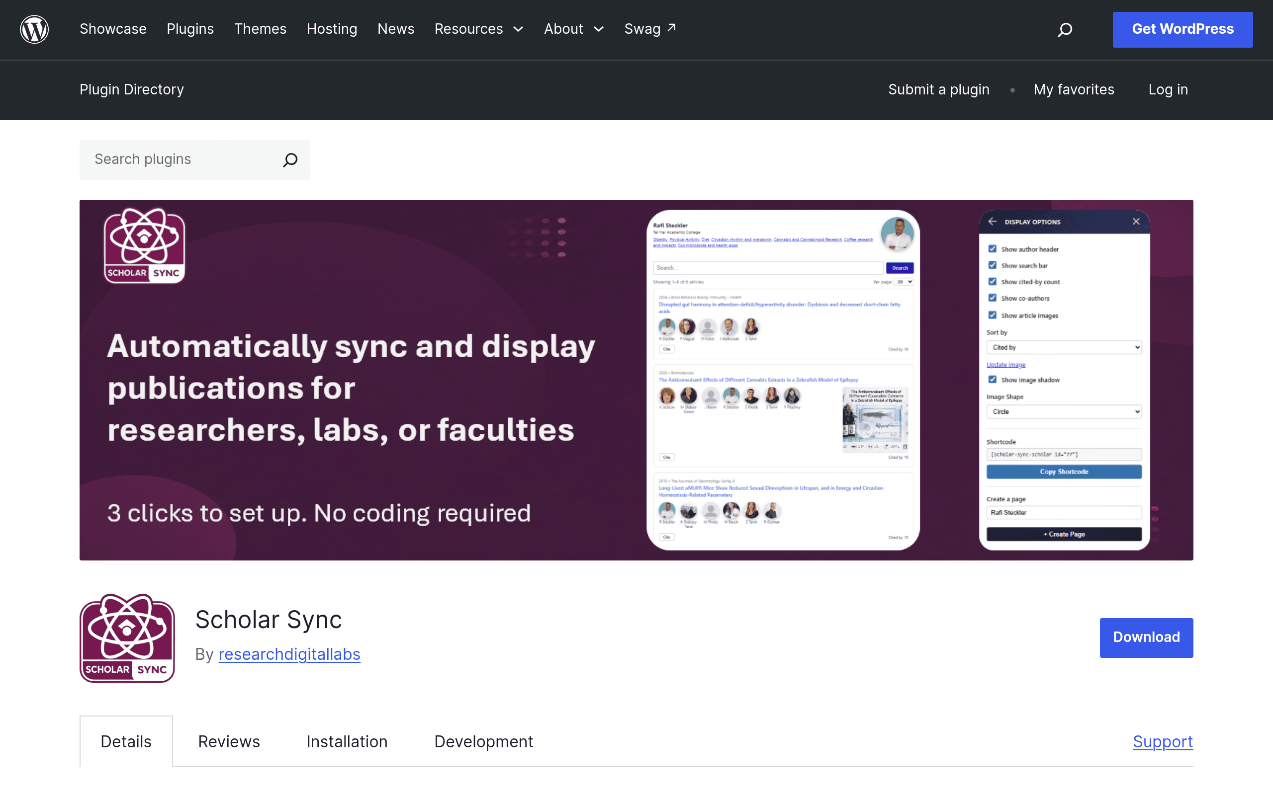 Screenshot of Scholar Sync