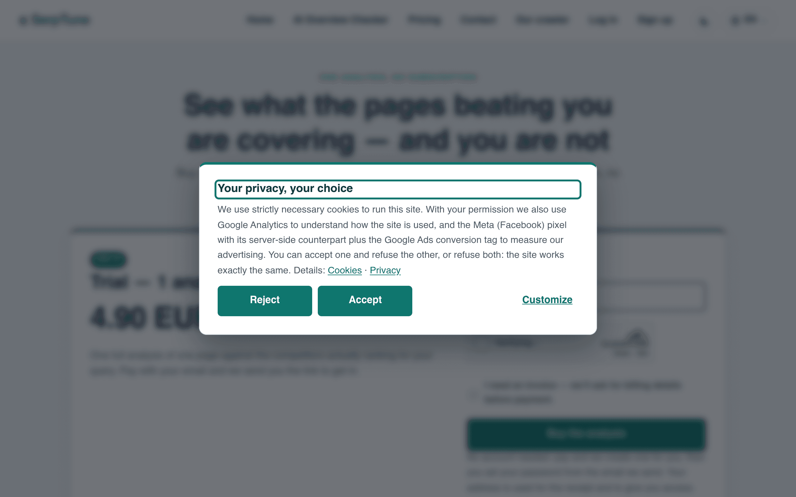 Screenshot of SerpTune
