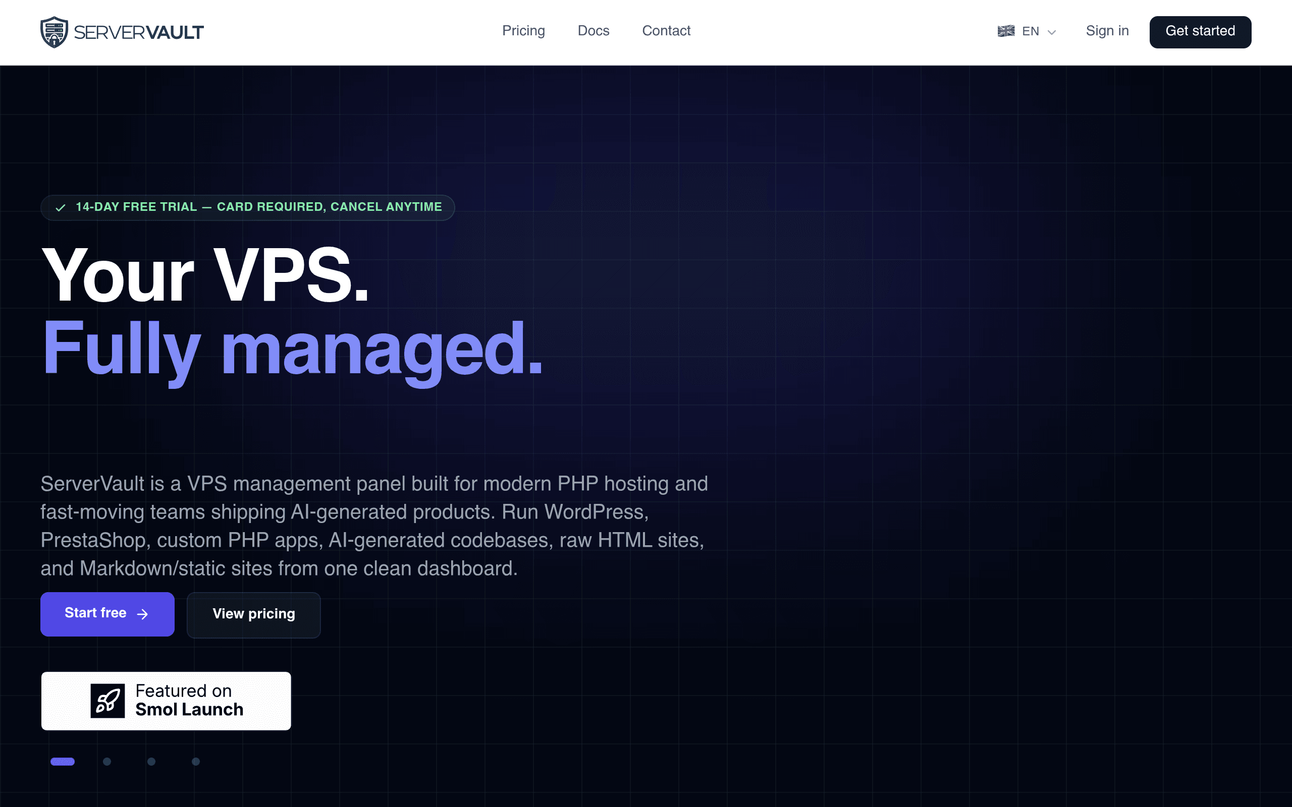 Screenshot of ServerVault
