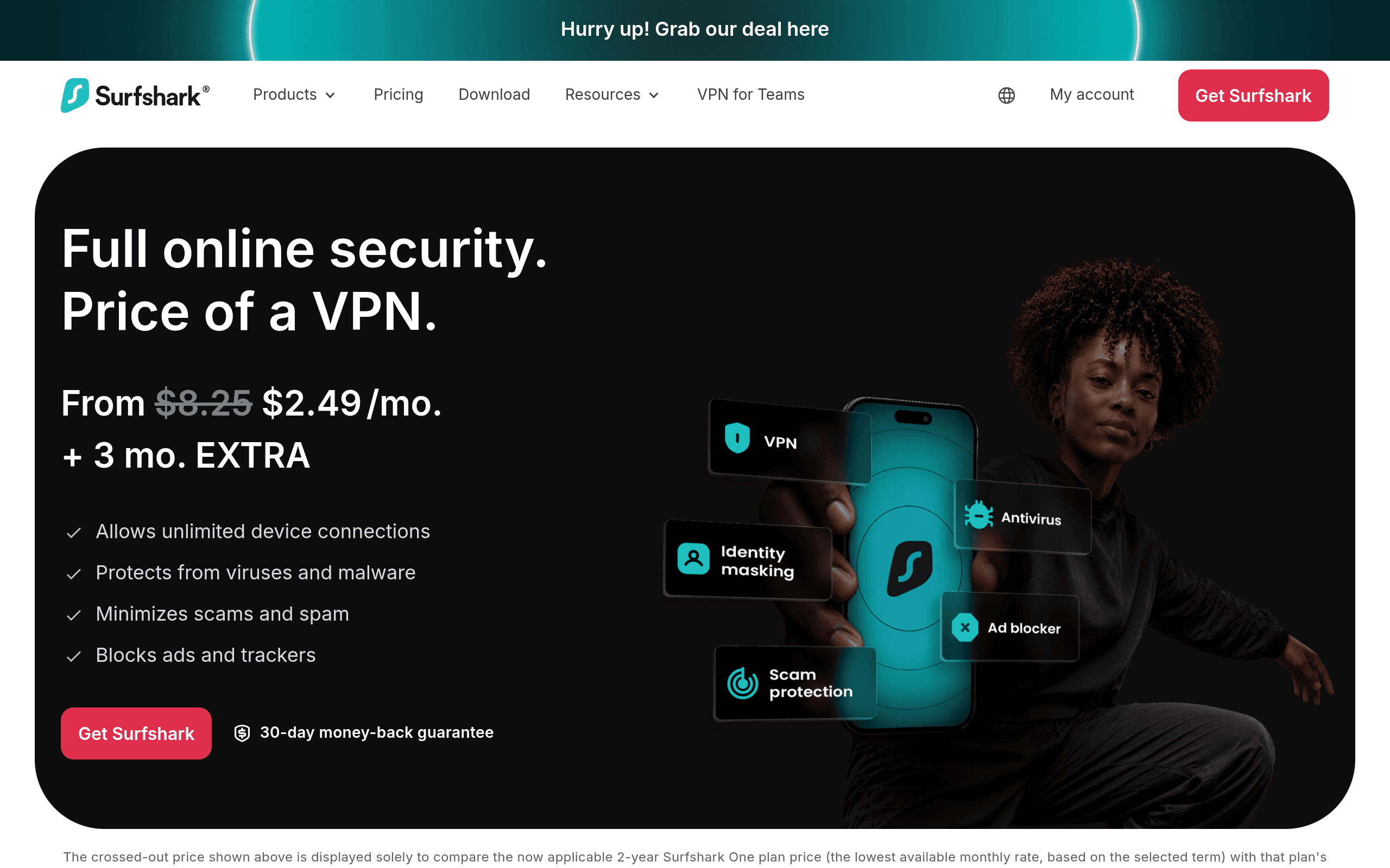 Screenshot of Surfshark