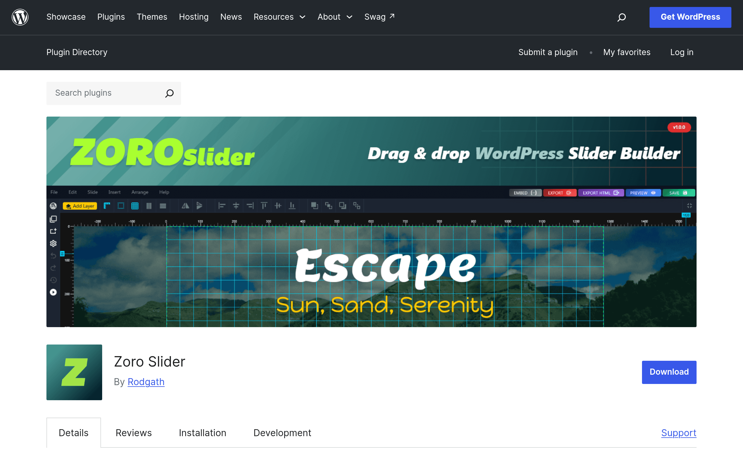 Screenshot of Zoro Slider