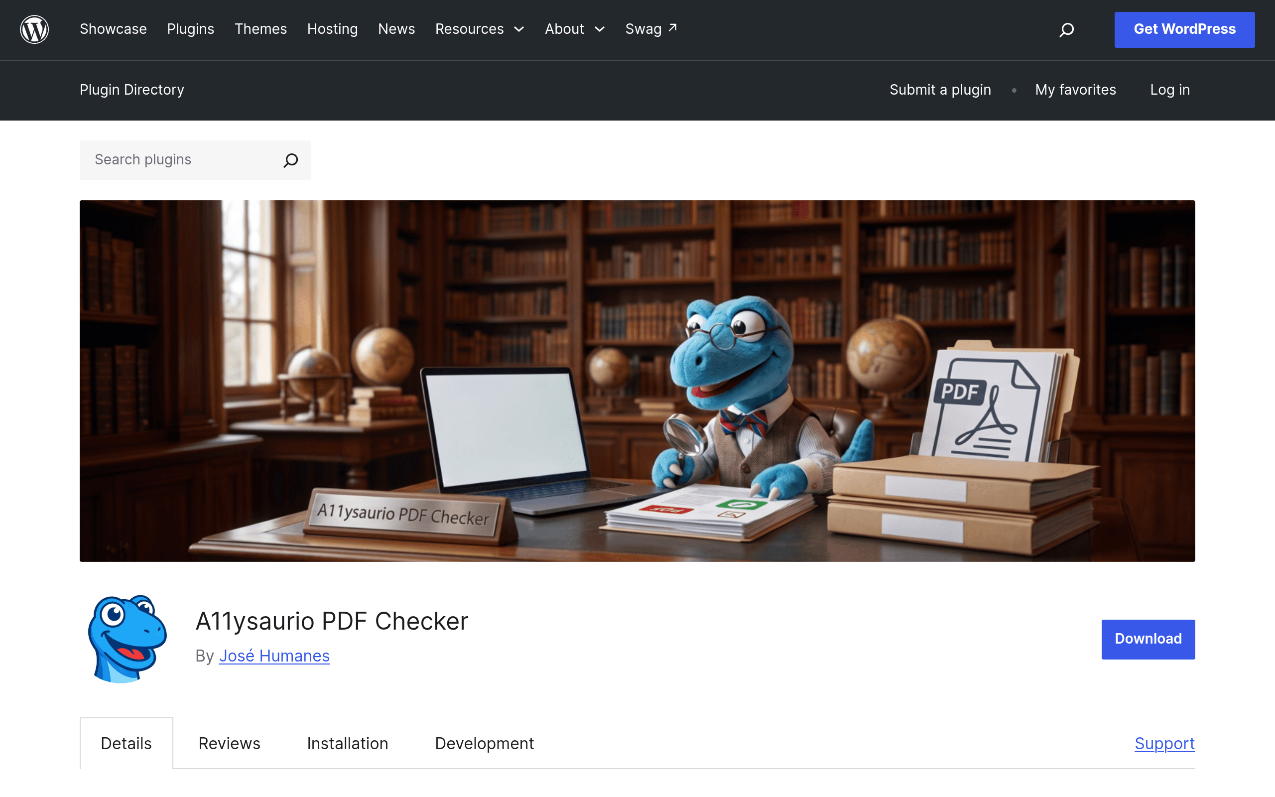 Screenshot of A11ysaurio PDF Checker