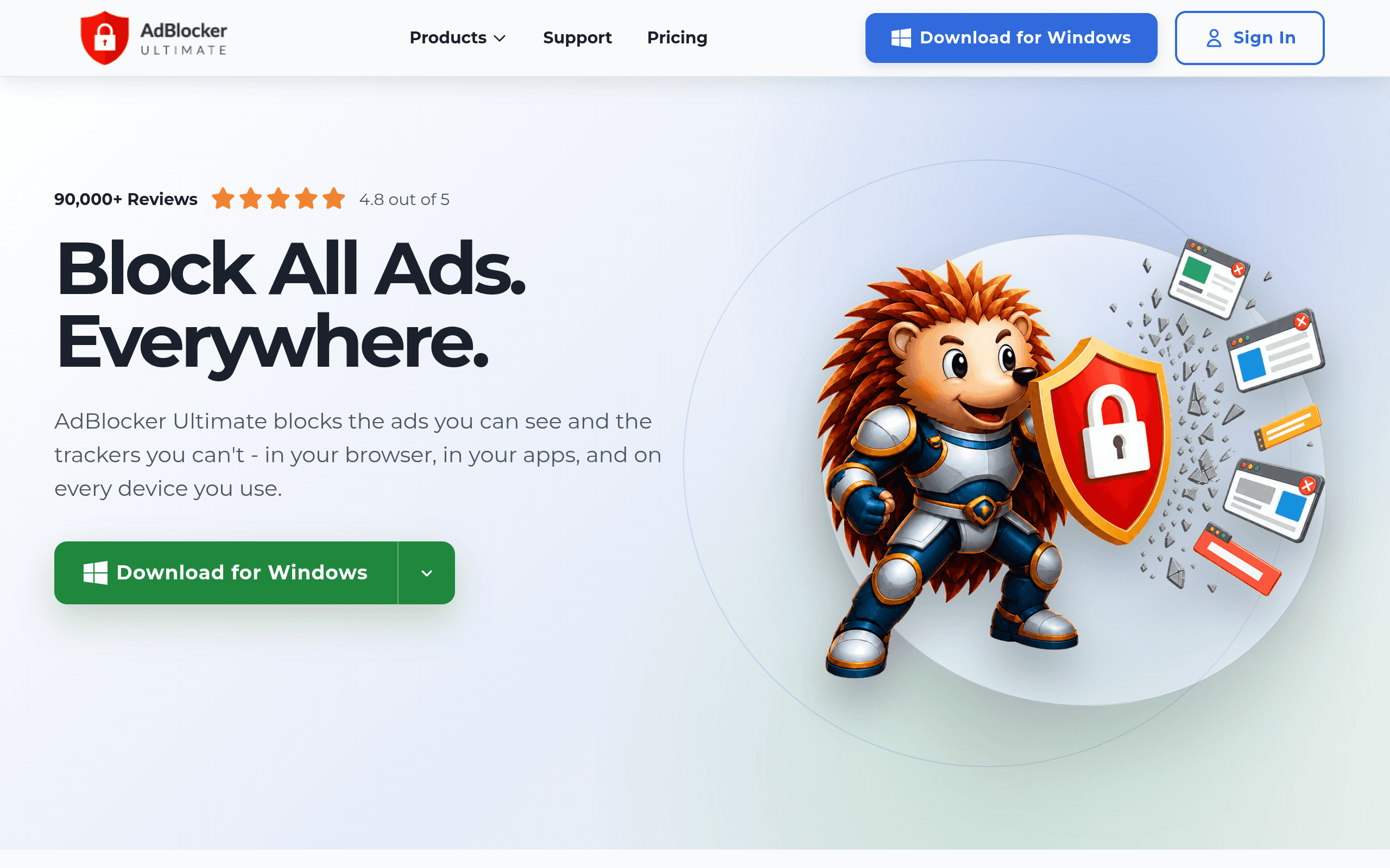 Screenshot of Adblockultimate.net