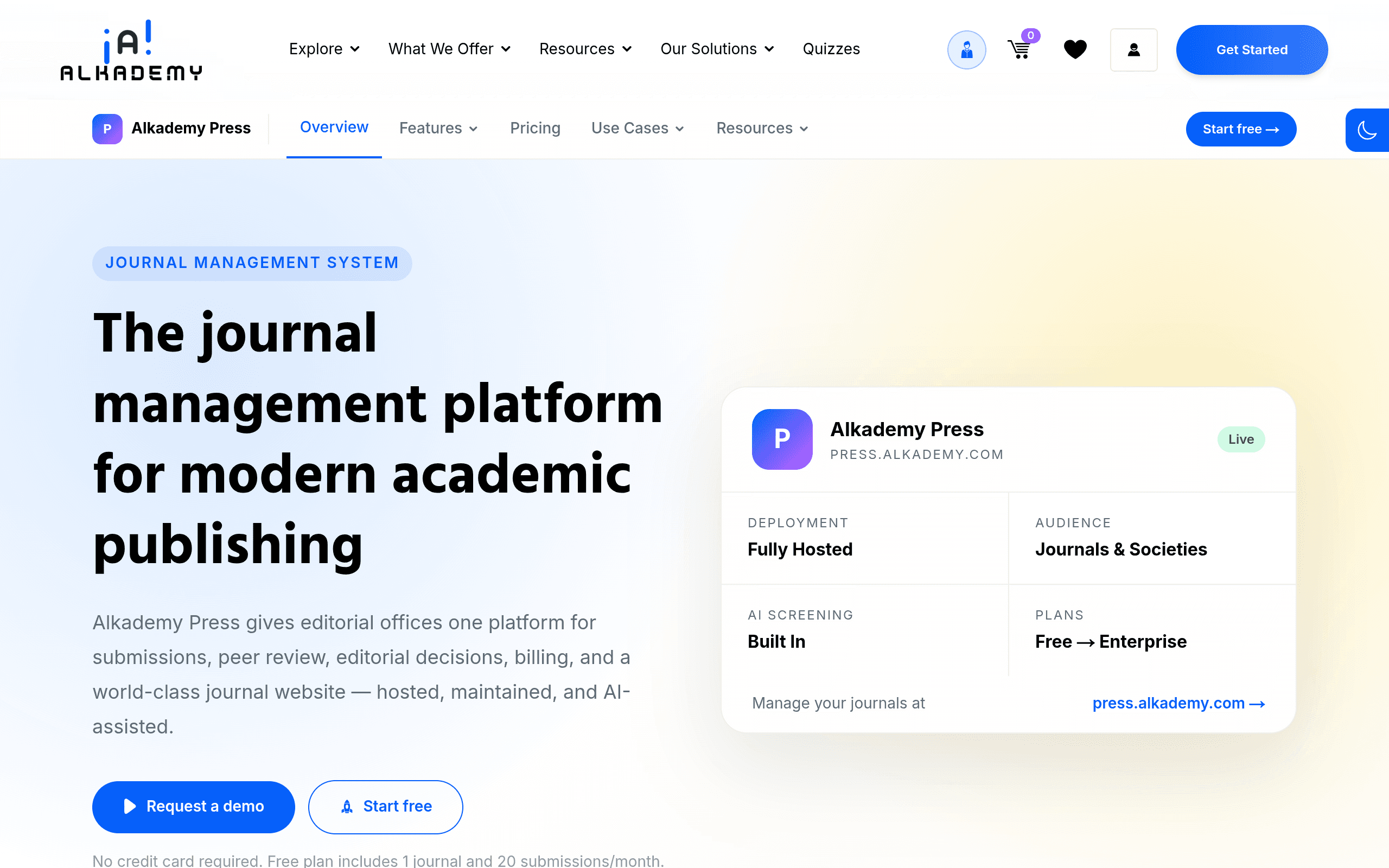 Screenshot of Alkademy Press