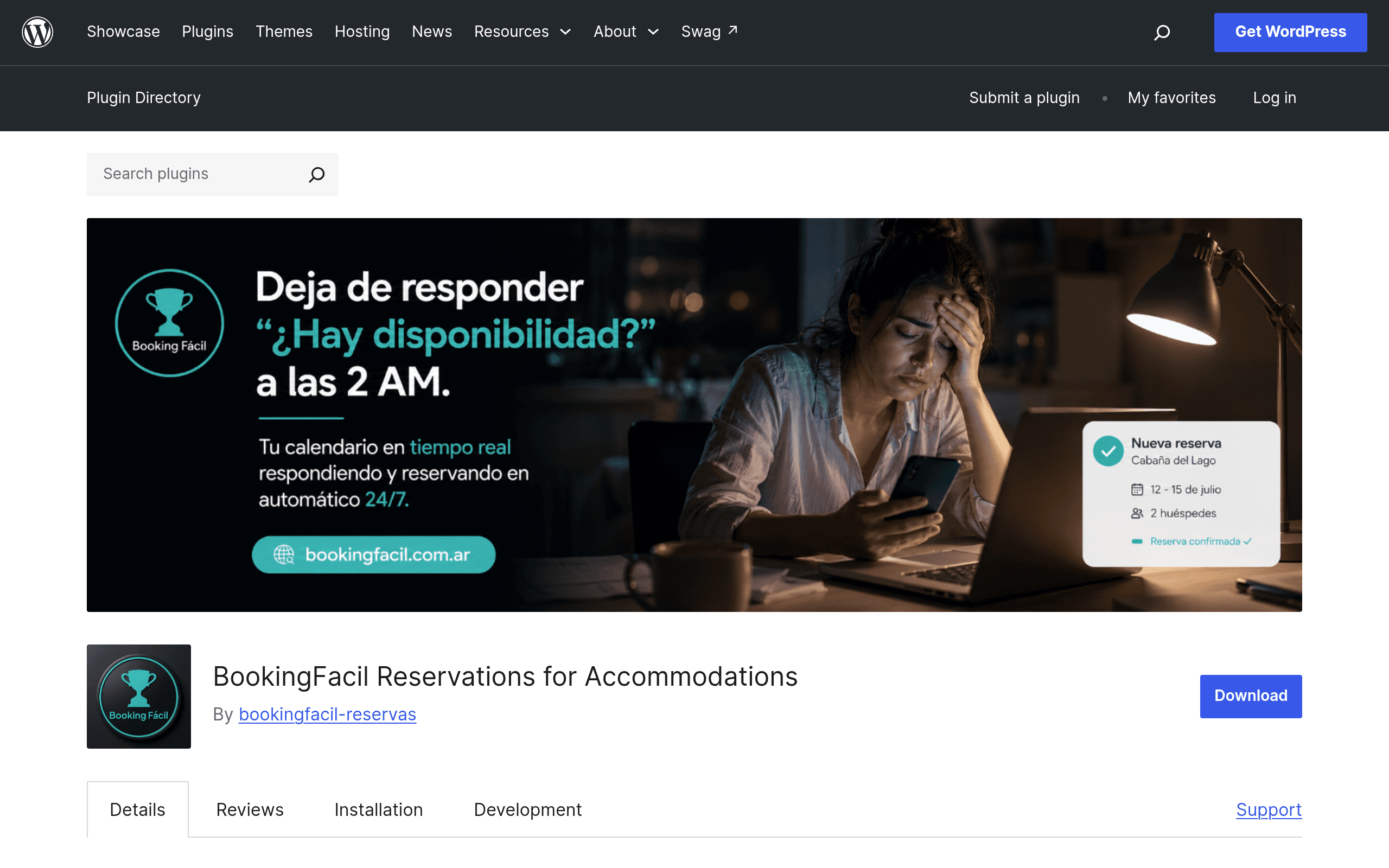 Screenshot of BookingFacil Reservations for Accommodations