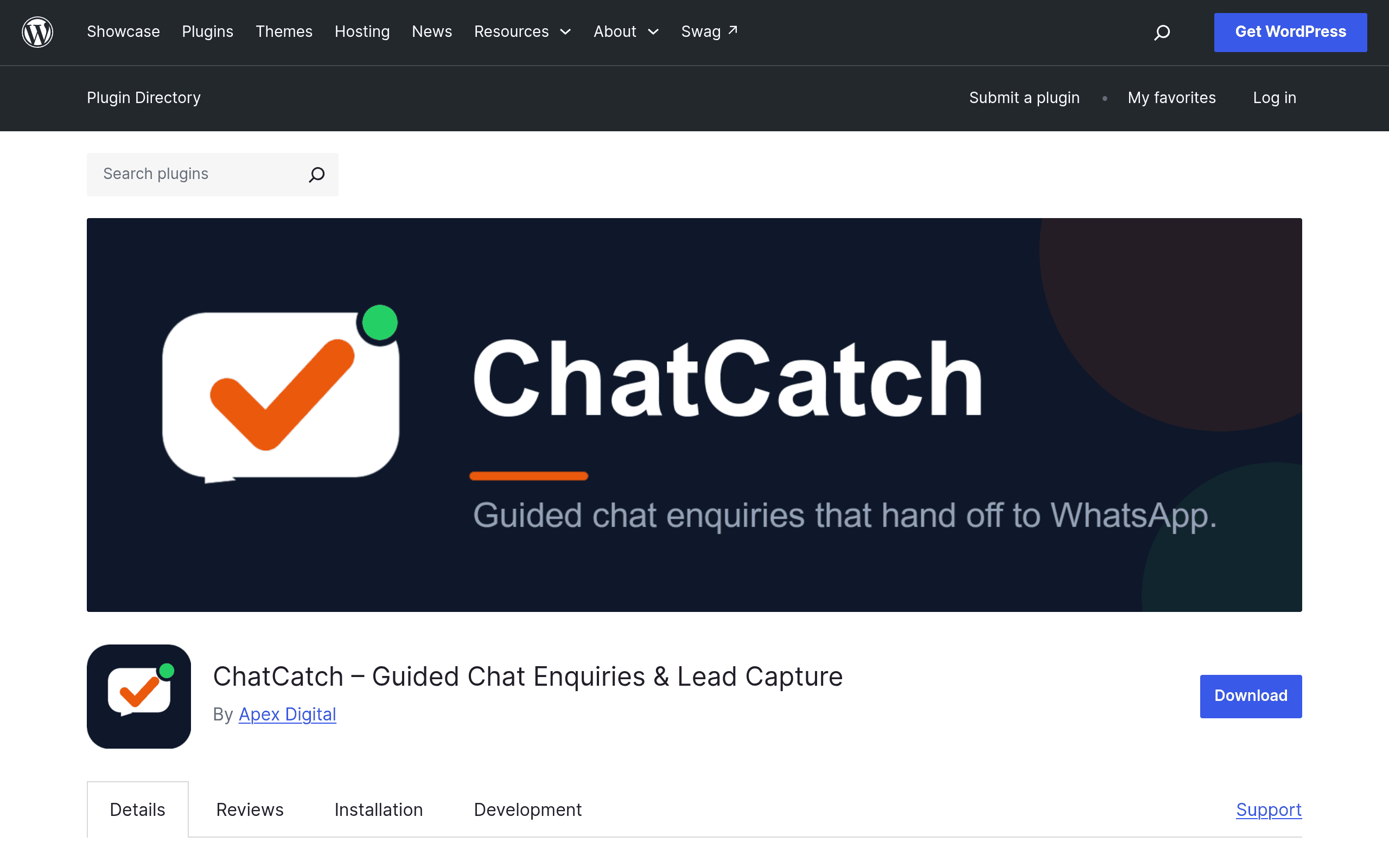 Screenshot of ChatCatch – Guided Chat Enquiries & Lead Capture