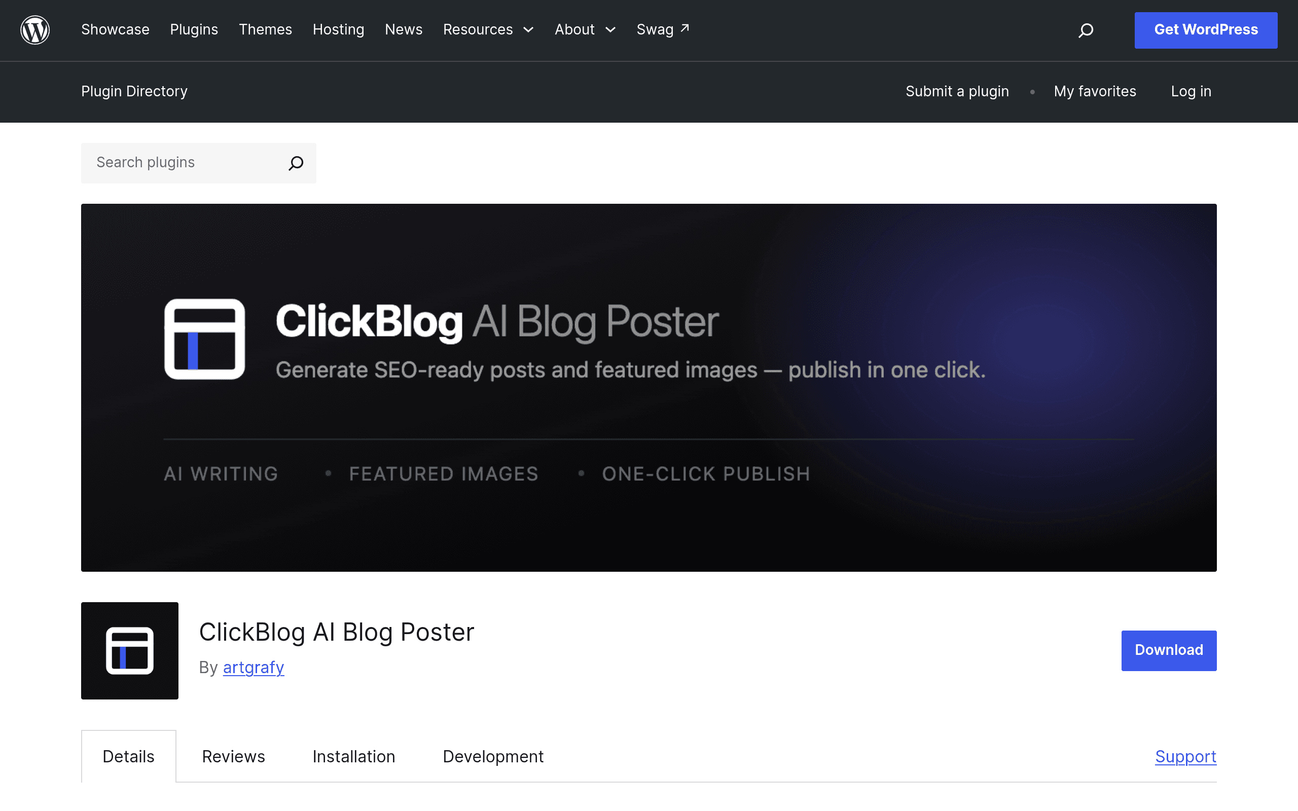 Screenshot of ClickBlog AI Auto Poster