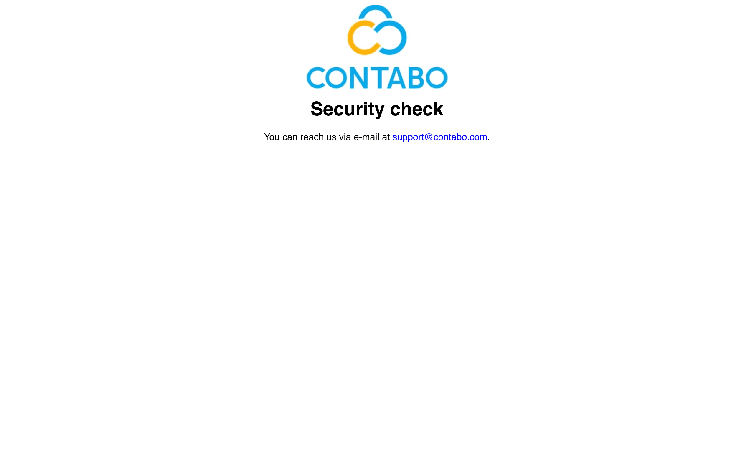 Screenshot of Contabo COM