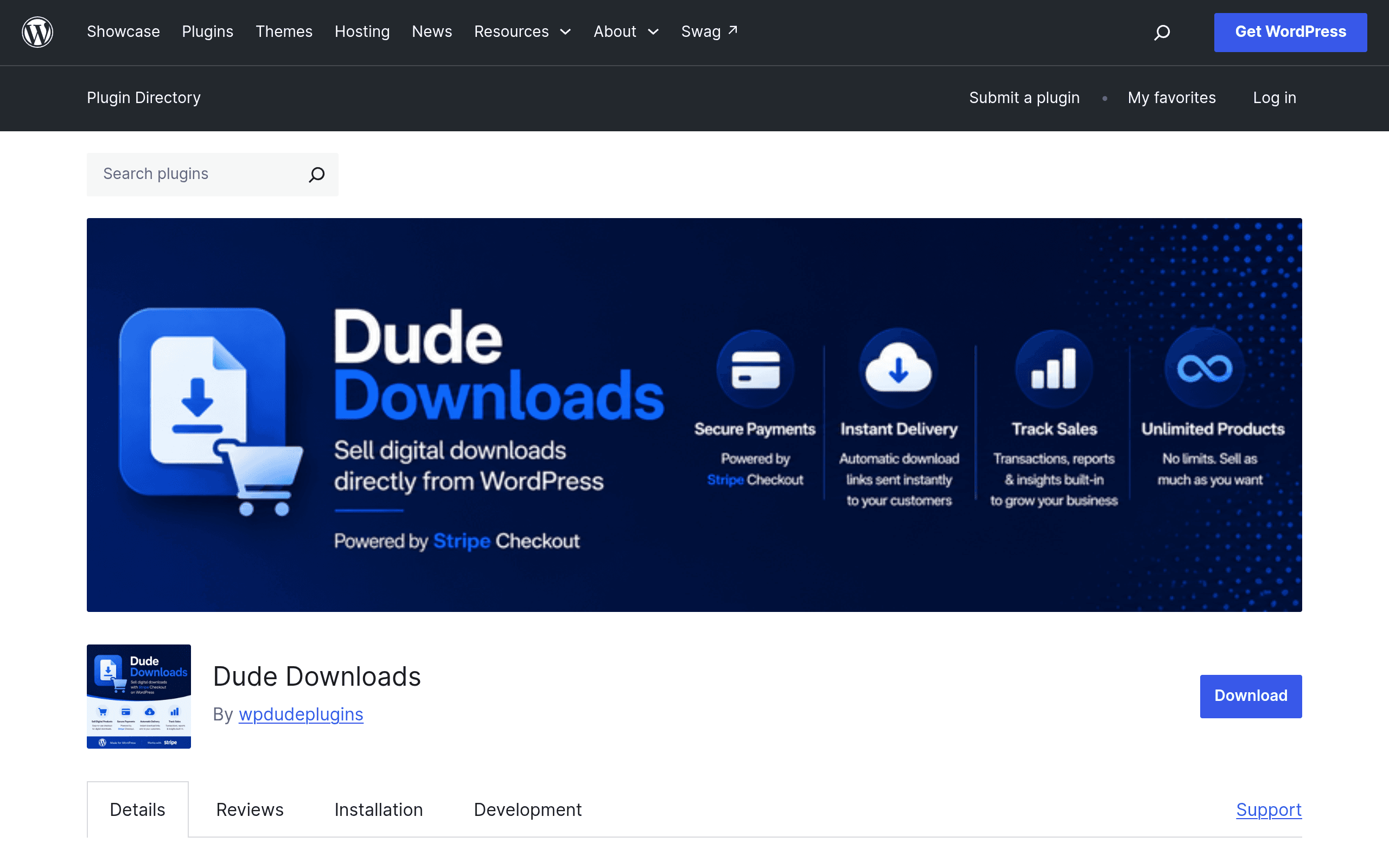 Screenshot of Dude Downloads