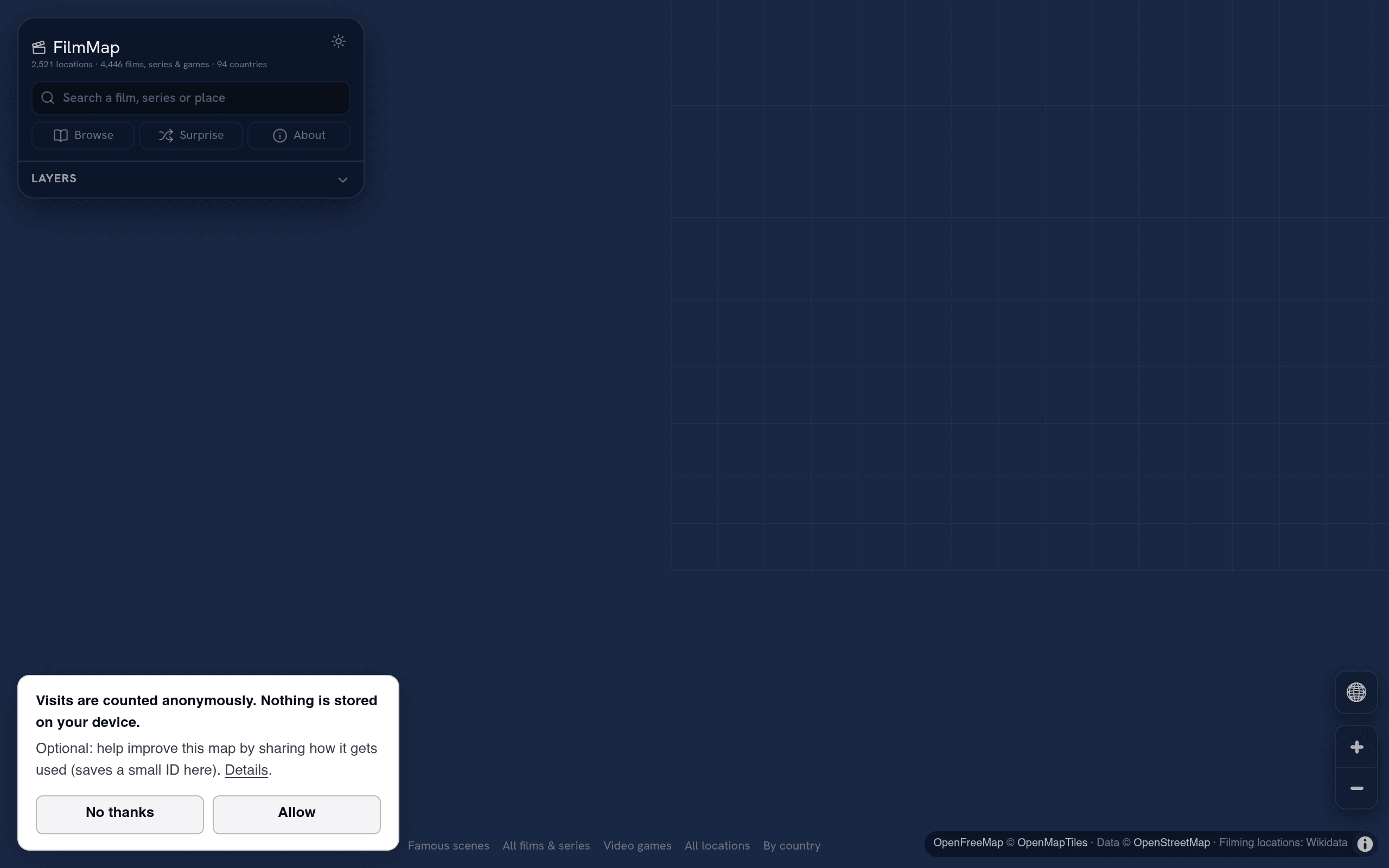 Screenshot of FilmMap