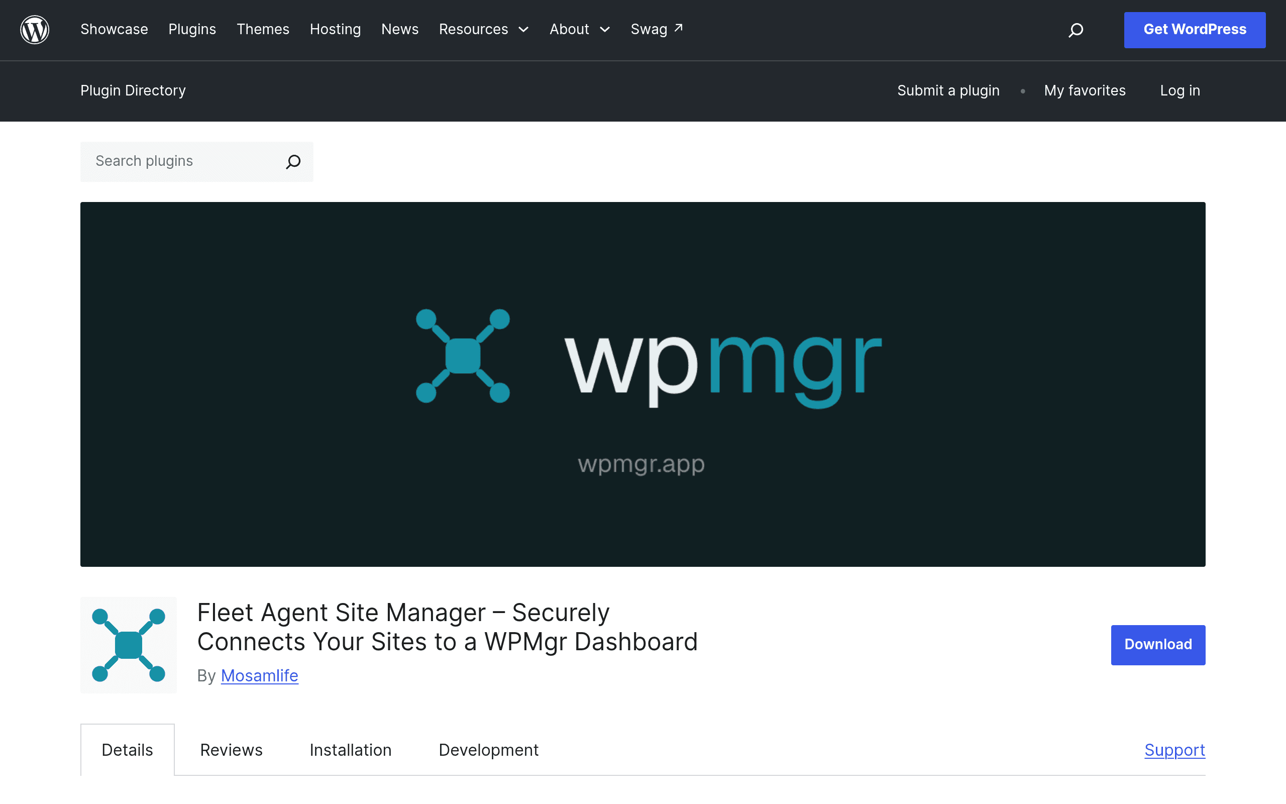 Screenshot of Fleet Agent Site Manager – Securely Connects Your Sites to a WPMgr Dashboard