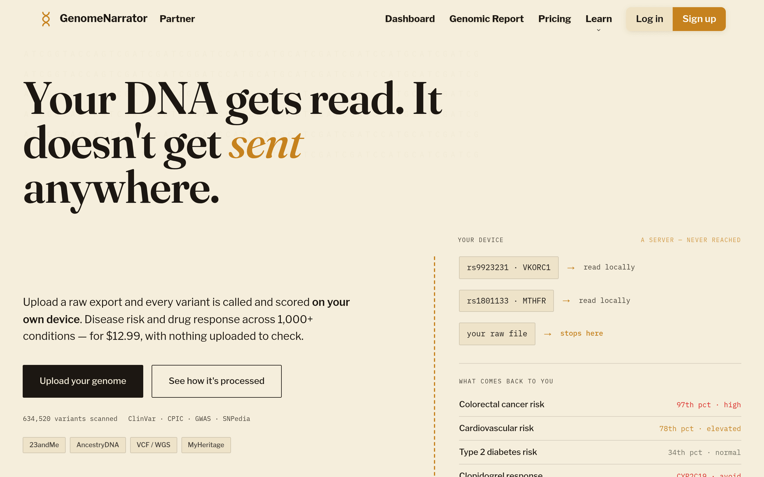 Screenshot of GenomeNarrator