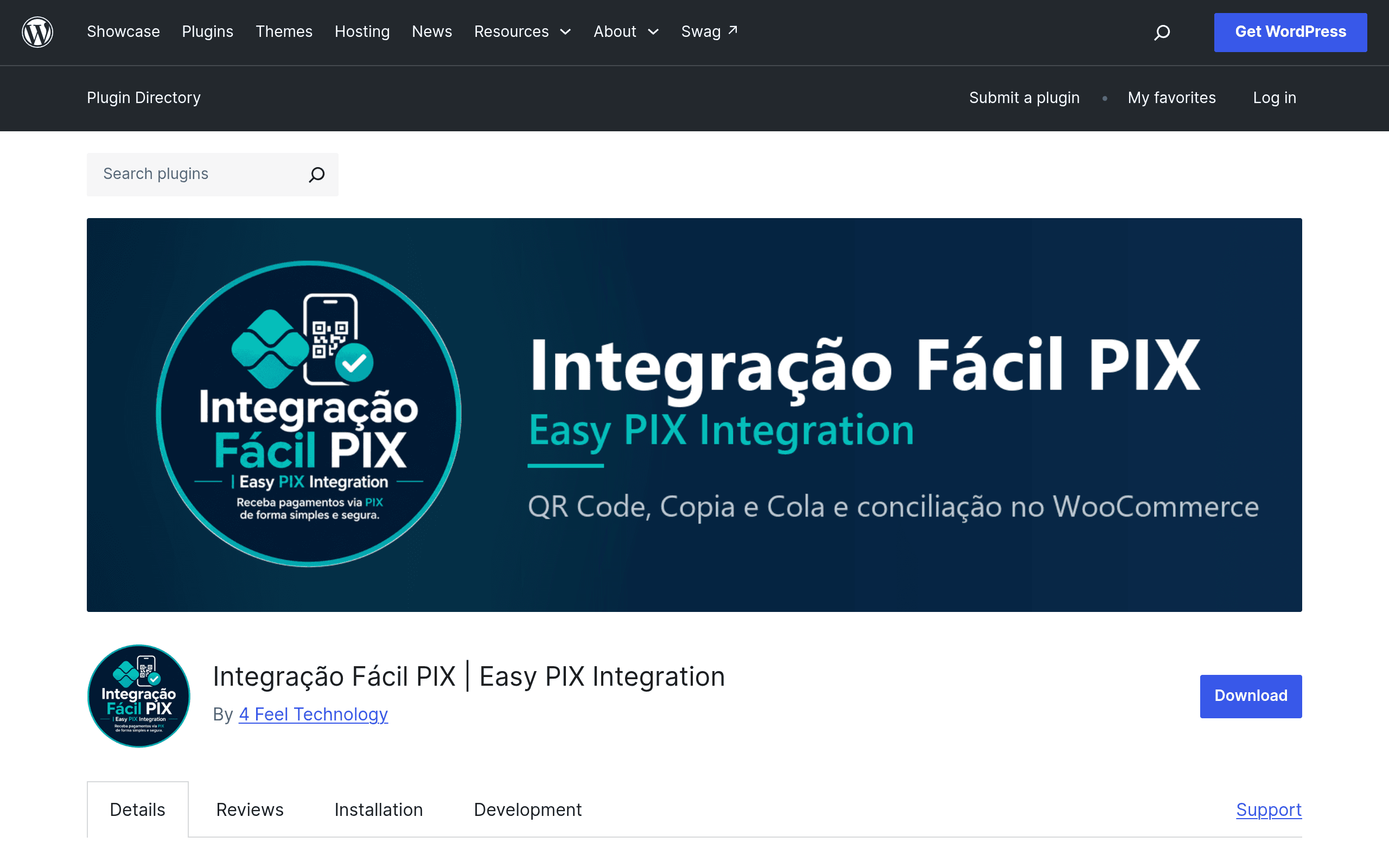 Screenshot of Integração Fácil PIX | Easy PIX Integration