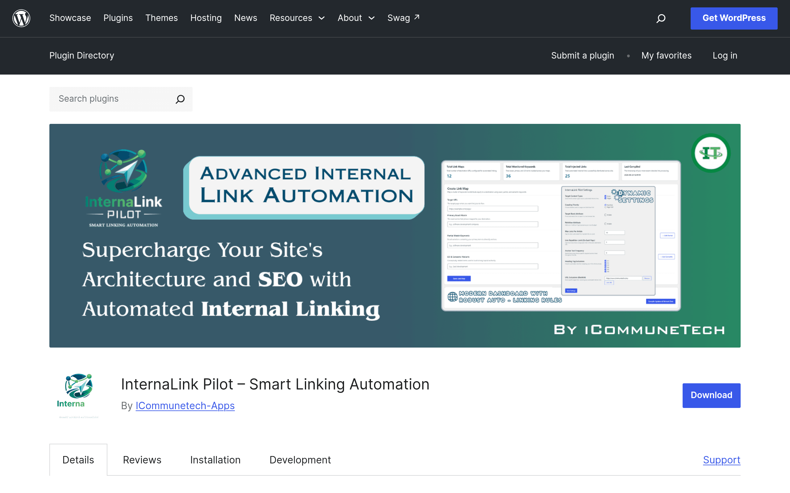Screenshot of InternaLink Pilot – Smart Linking Automation