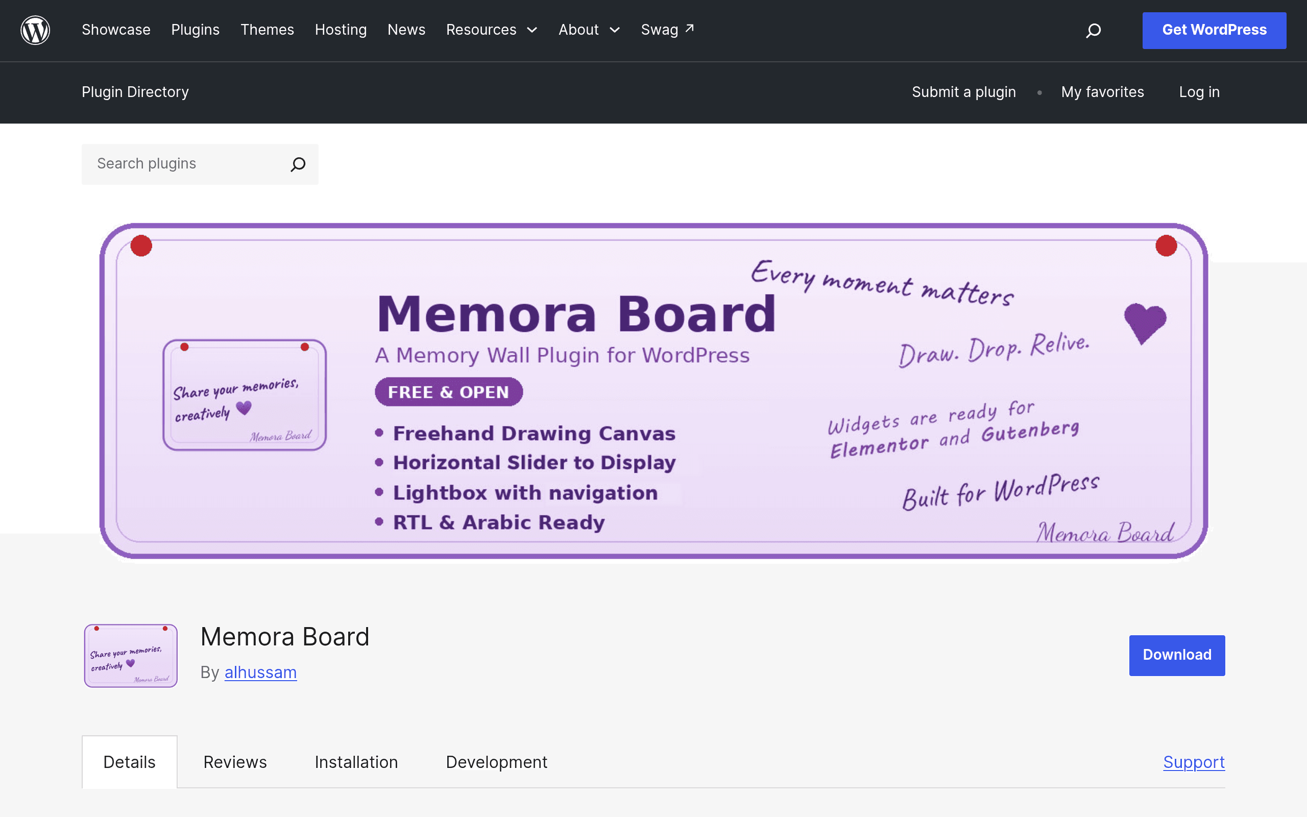 Screenshot of Memora Board