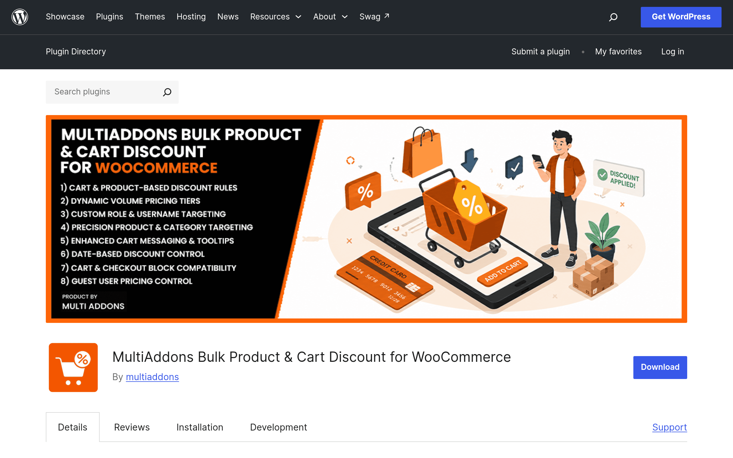 Screenshot of MultiAddons Bulk Product & Cart Discount for WooCommerce