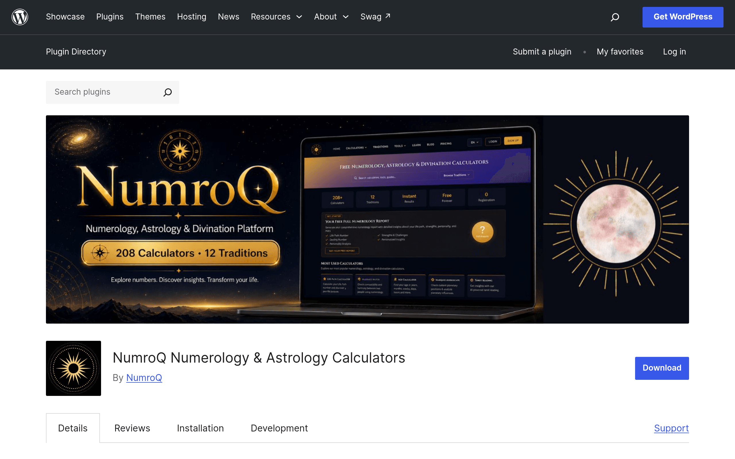 Screenshot of NumroQ Numerology & Astrology Calculators