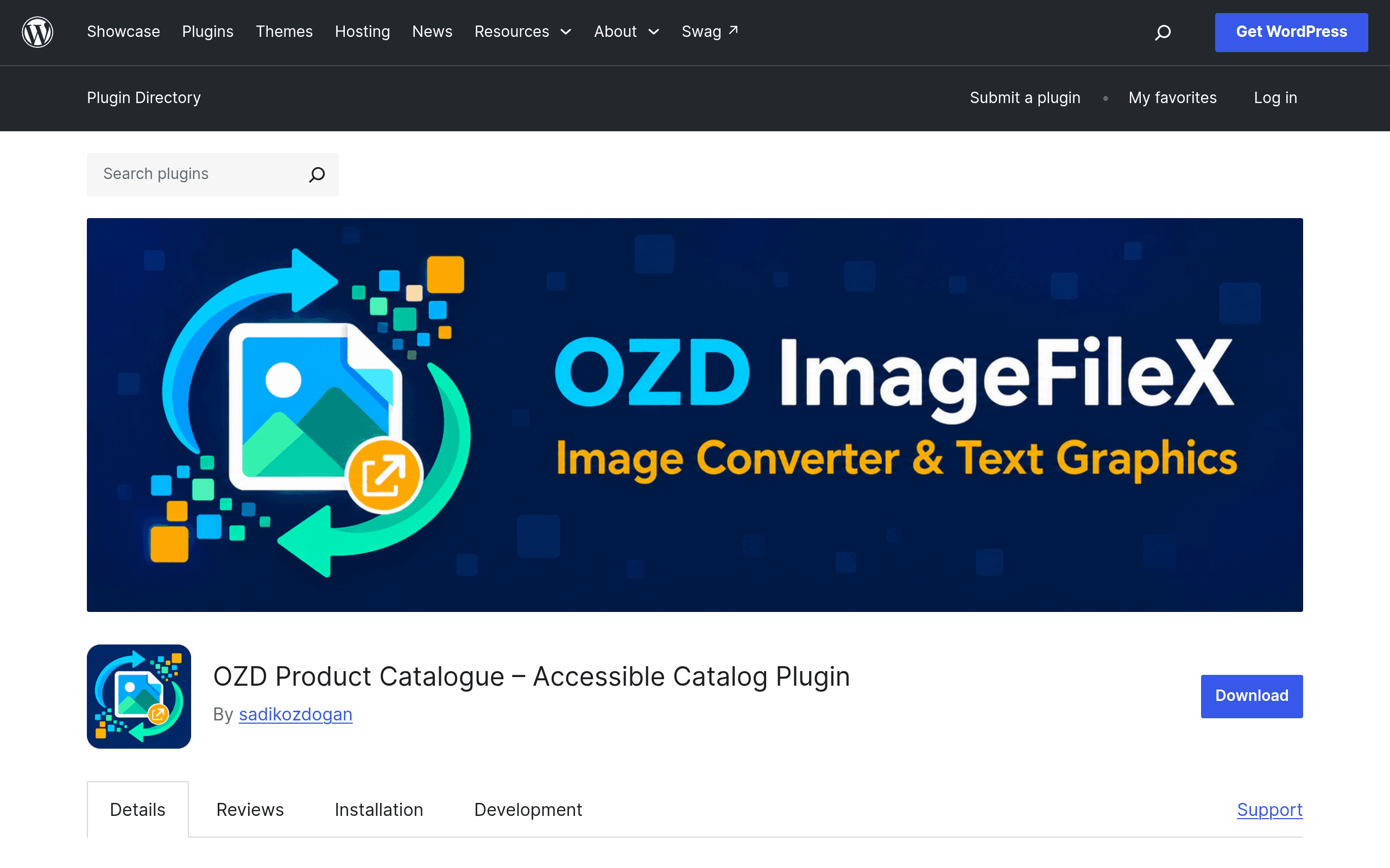 Screenshot of OZD Katalog Eklentisi