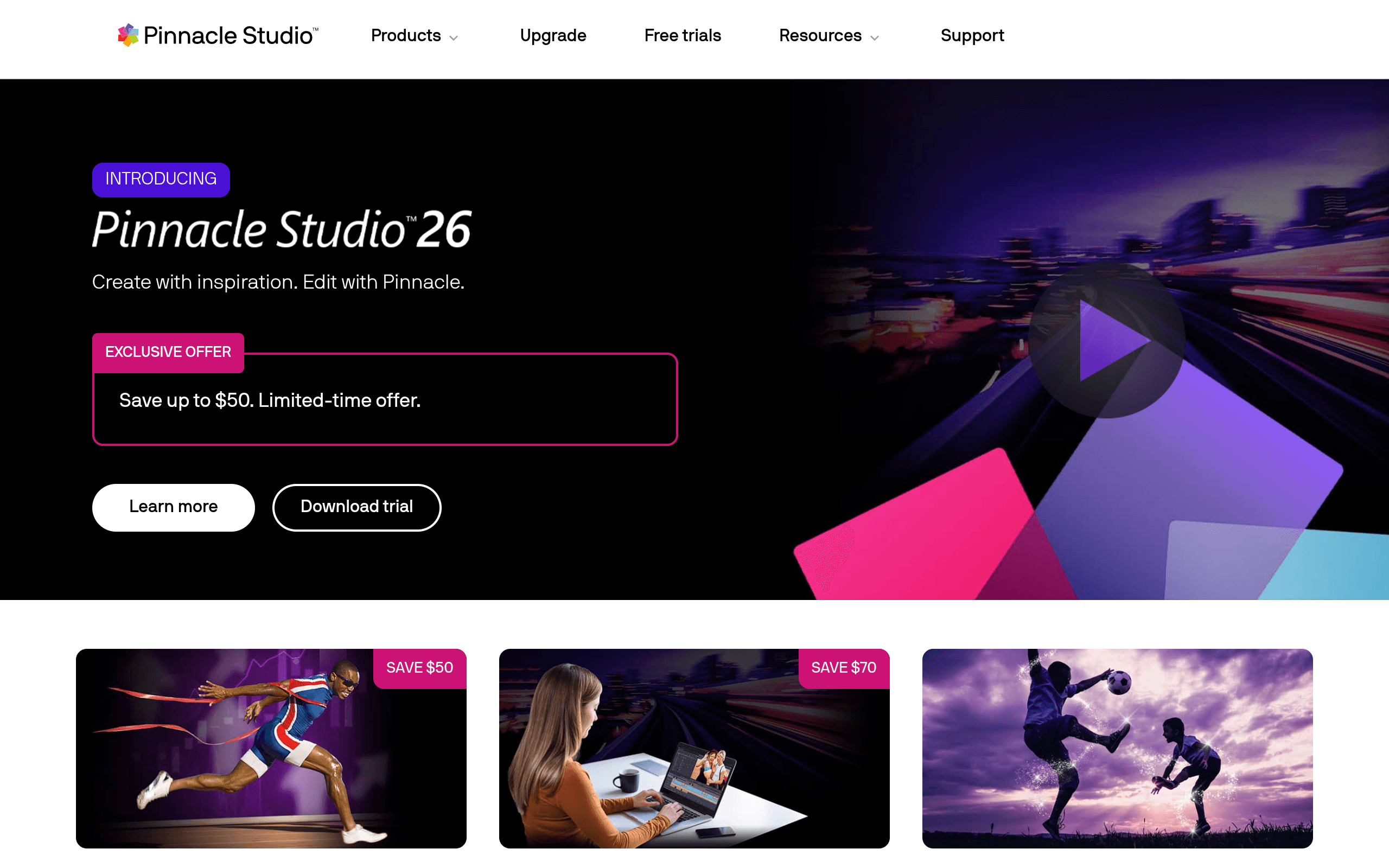 Screenshot of Pinnacle Systems: The #1 Selling Video Editing Software