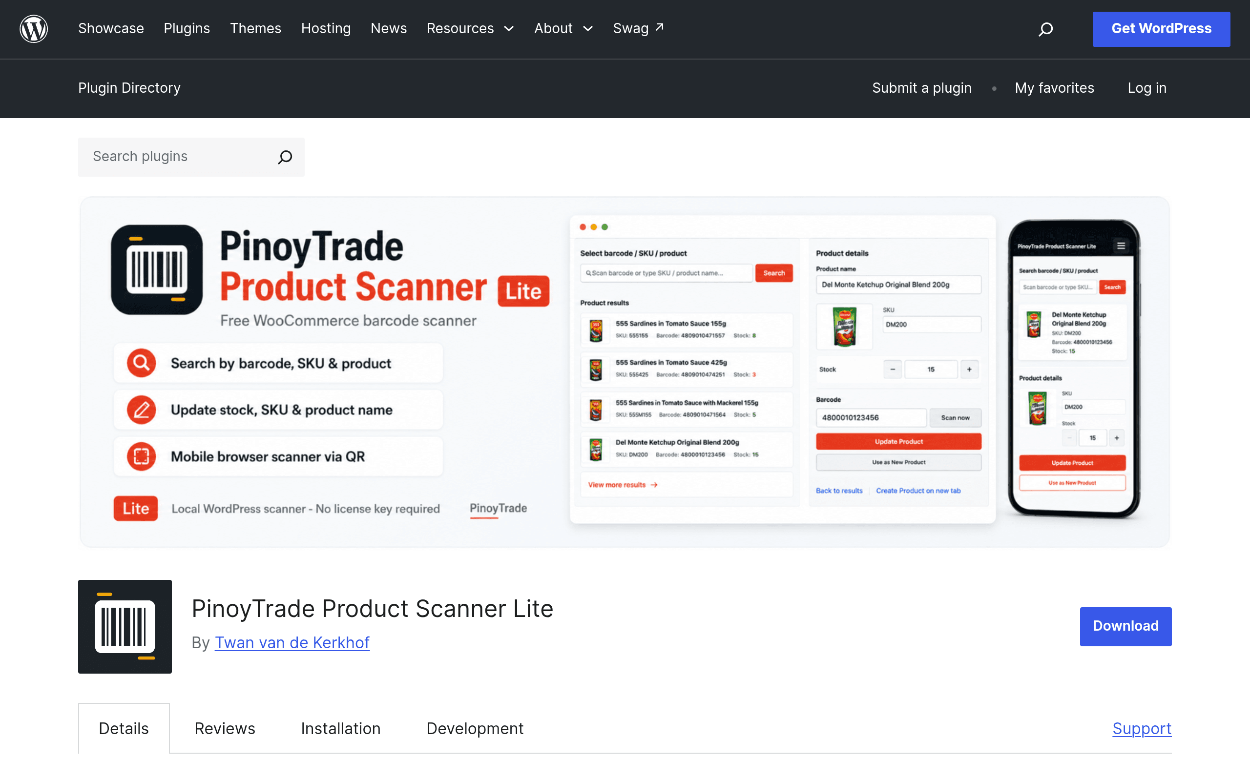 Screenshot of PinoyTrade Product Scanner Lite