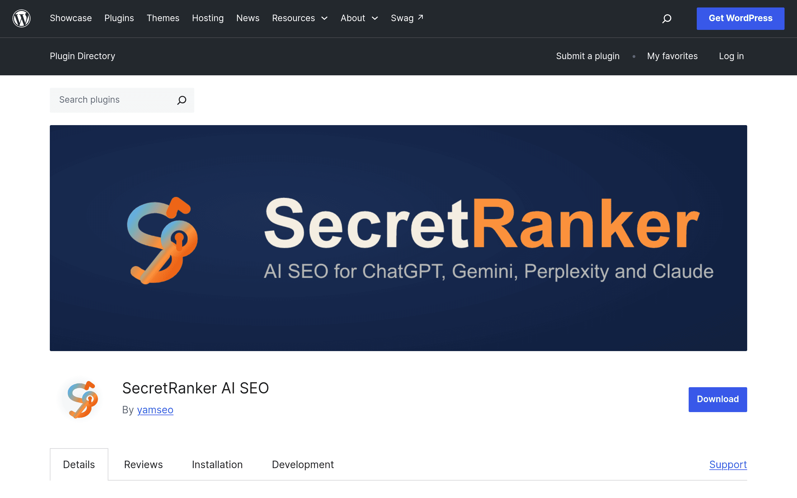 Screenshot of SecretRanker AI SEO