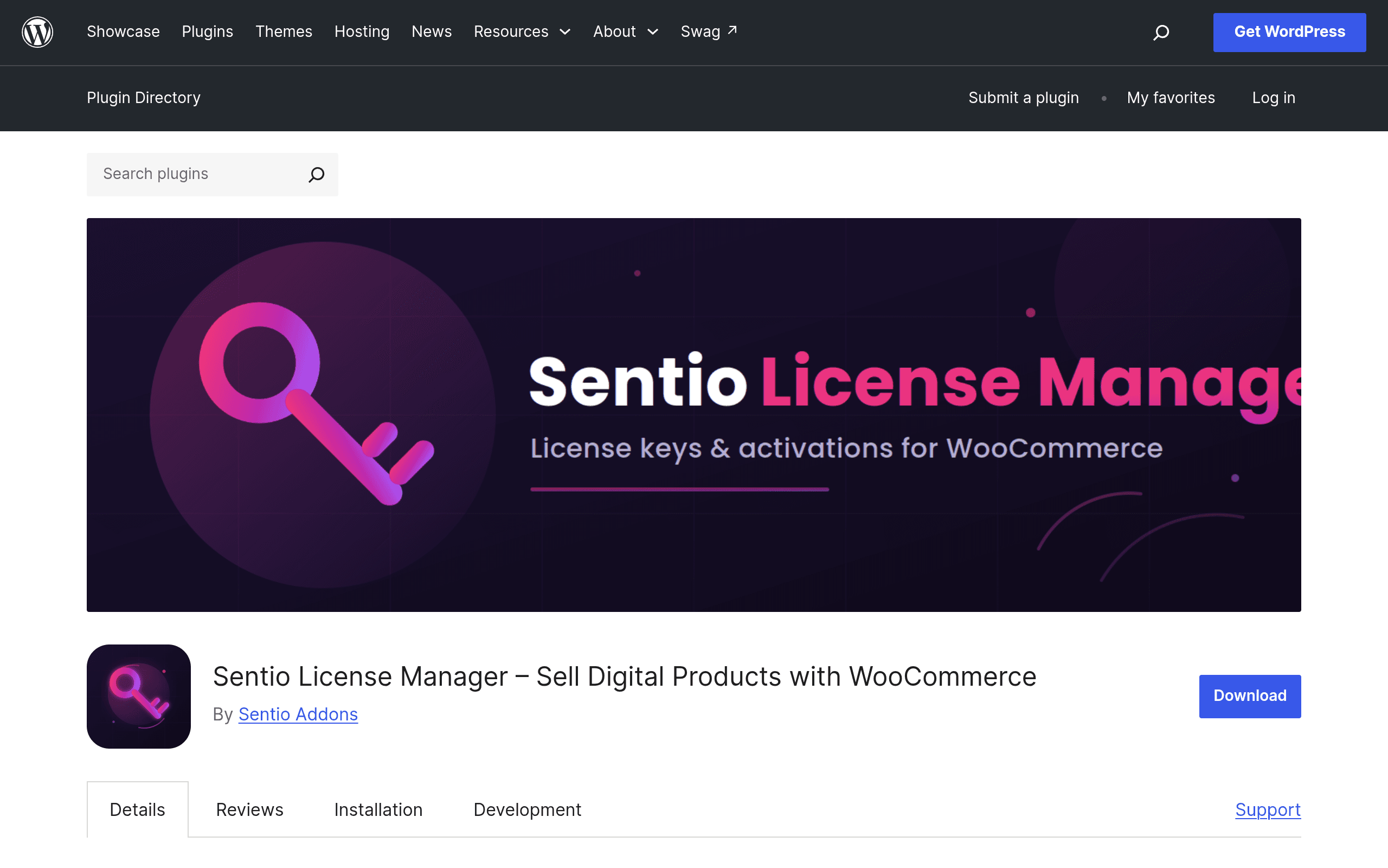 Screenshot of Sentio License Manager – Sell Digital Products with WooCommerce