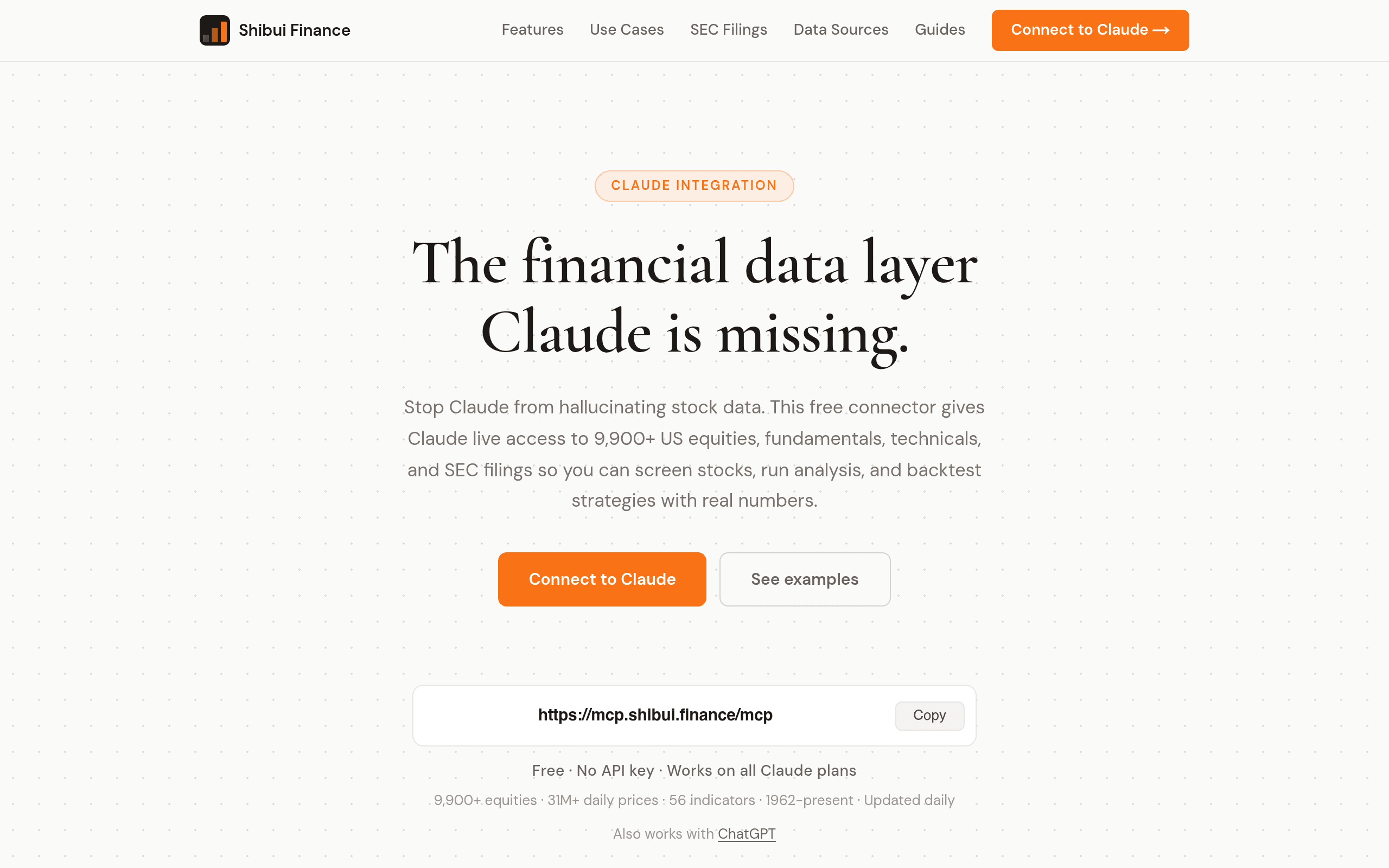 Screenshot of Shibui Finance