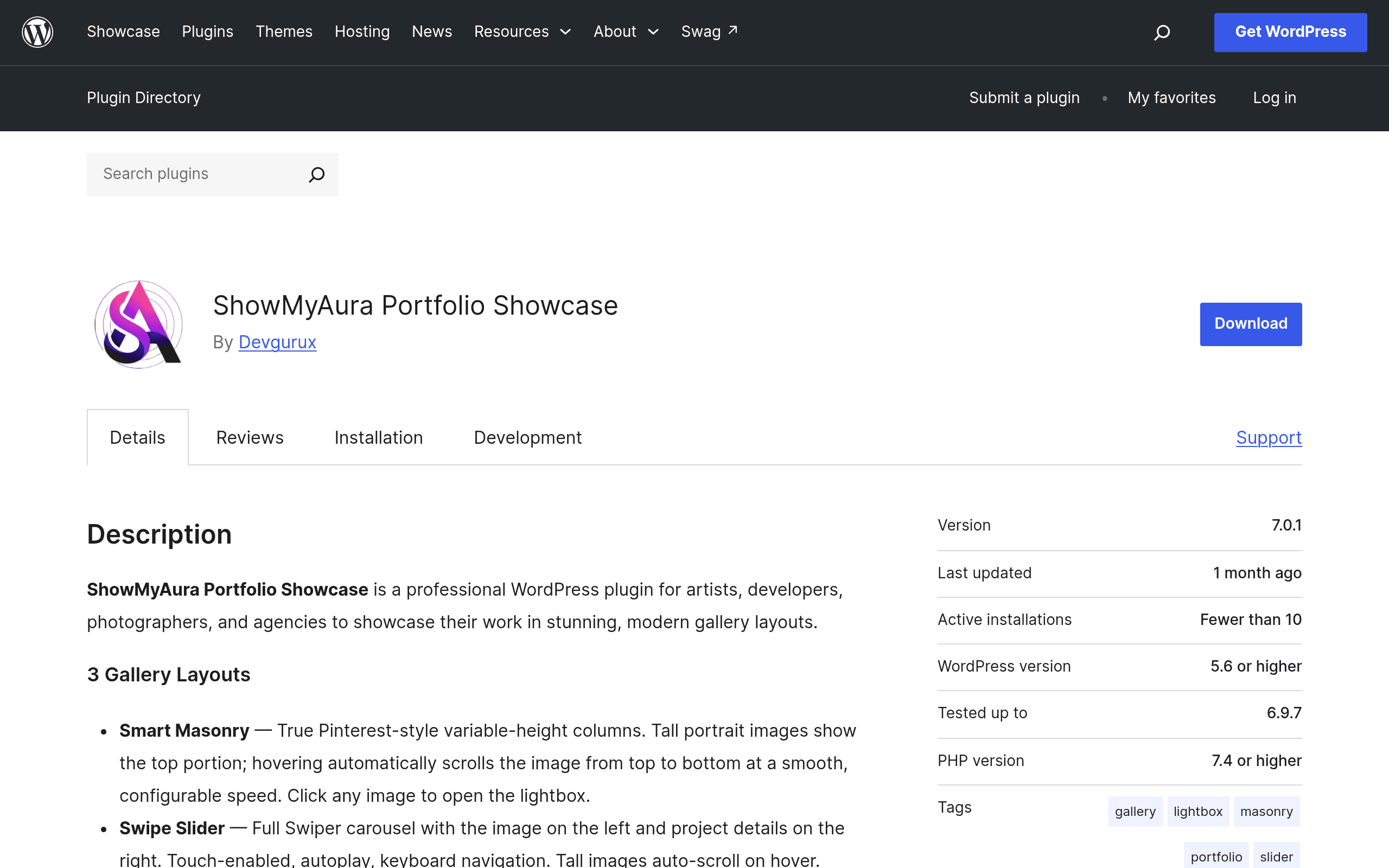 Screenshot of ShowMyAura Portfolio Showcase