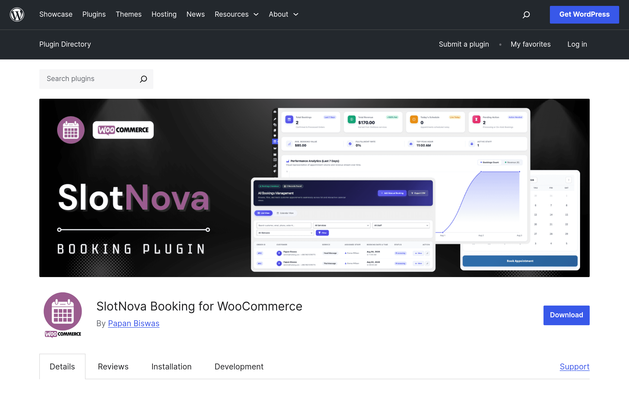 Screenshot of SlotNova Booking for WooCommerce