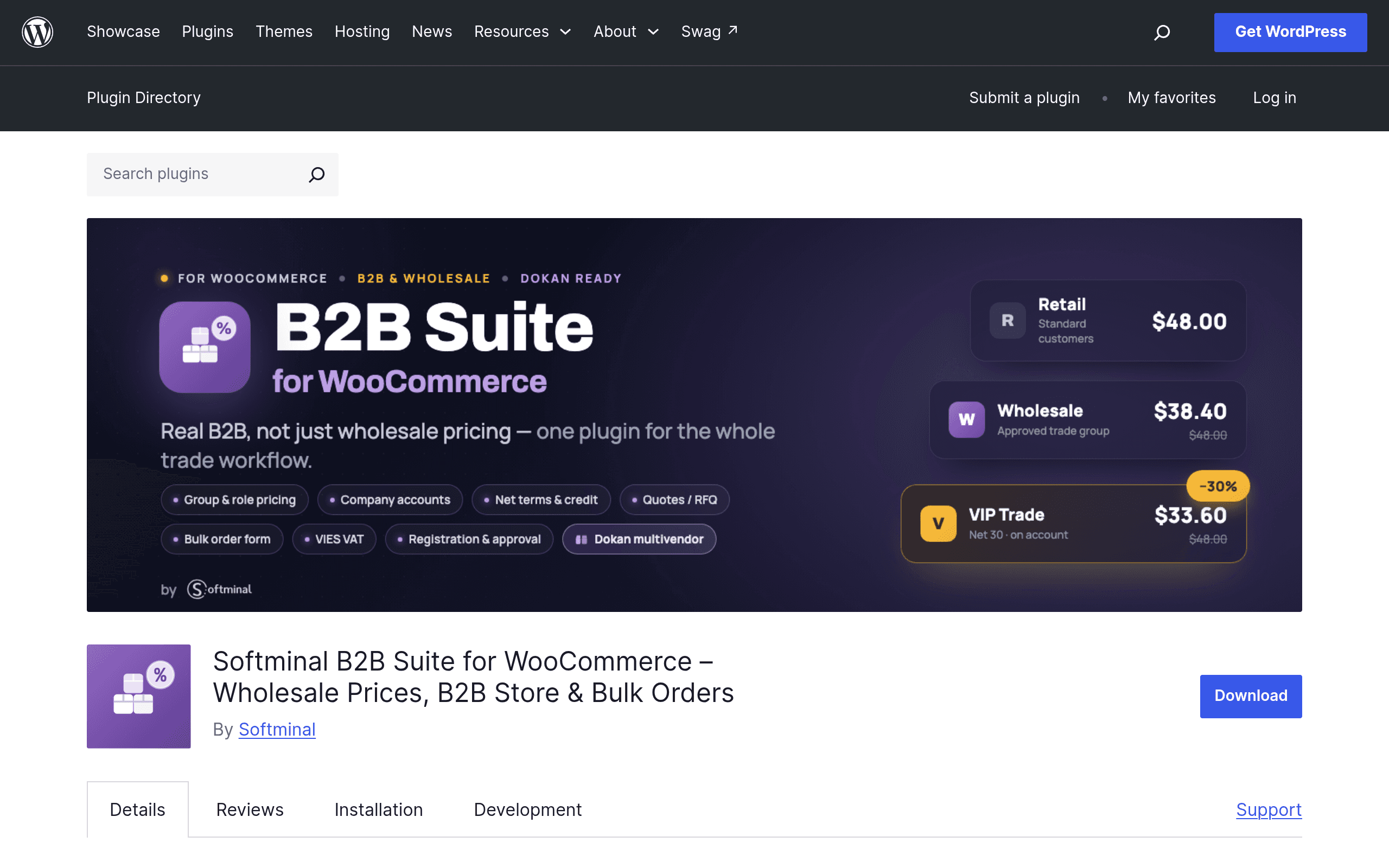 Screenshot of Softminal B2B Suite for WooCommerce