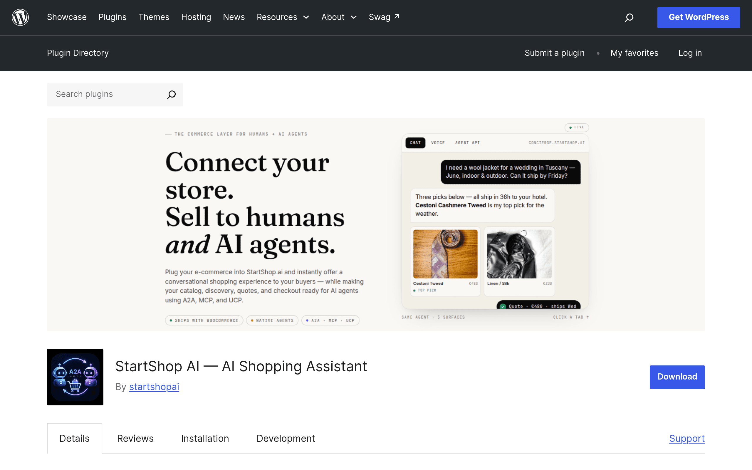 Screenshot of StartShop AI — AI Shopping Assistant