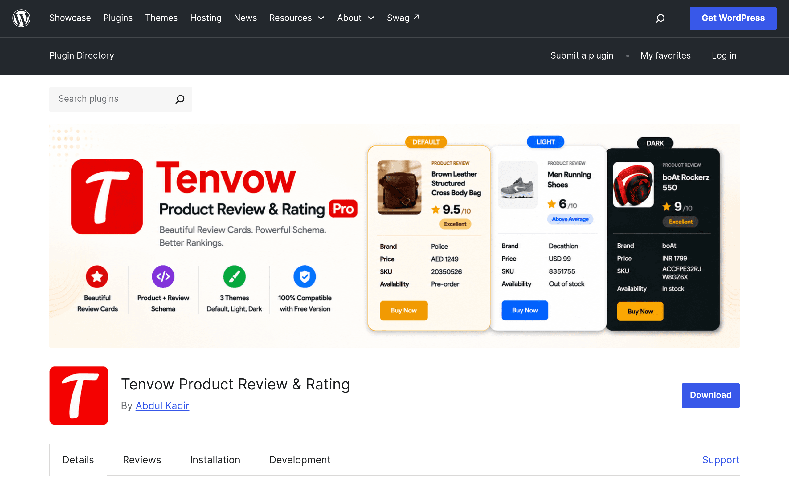 Screenshot of Tenvow Product Review & Rating