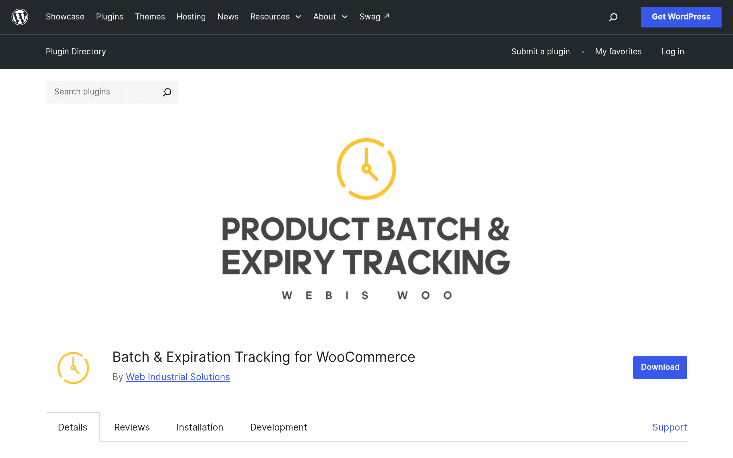 Screenshot of Webis Batch & Expiration Tracking for WooCommerce