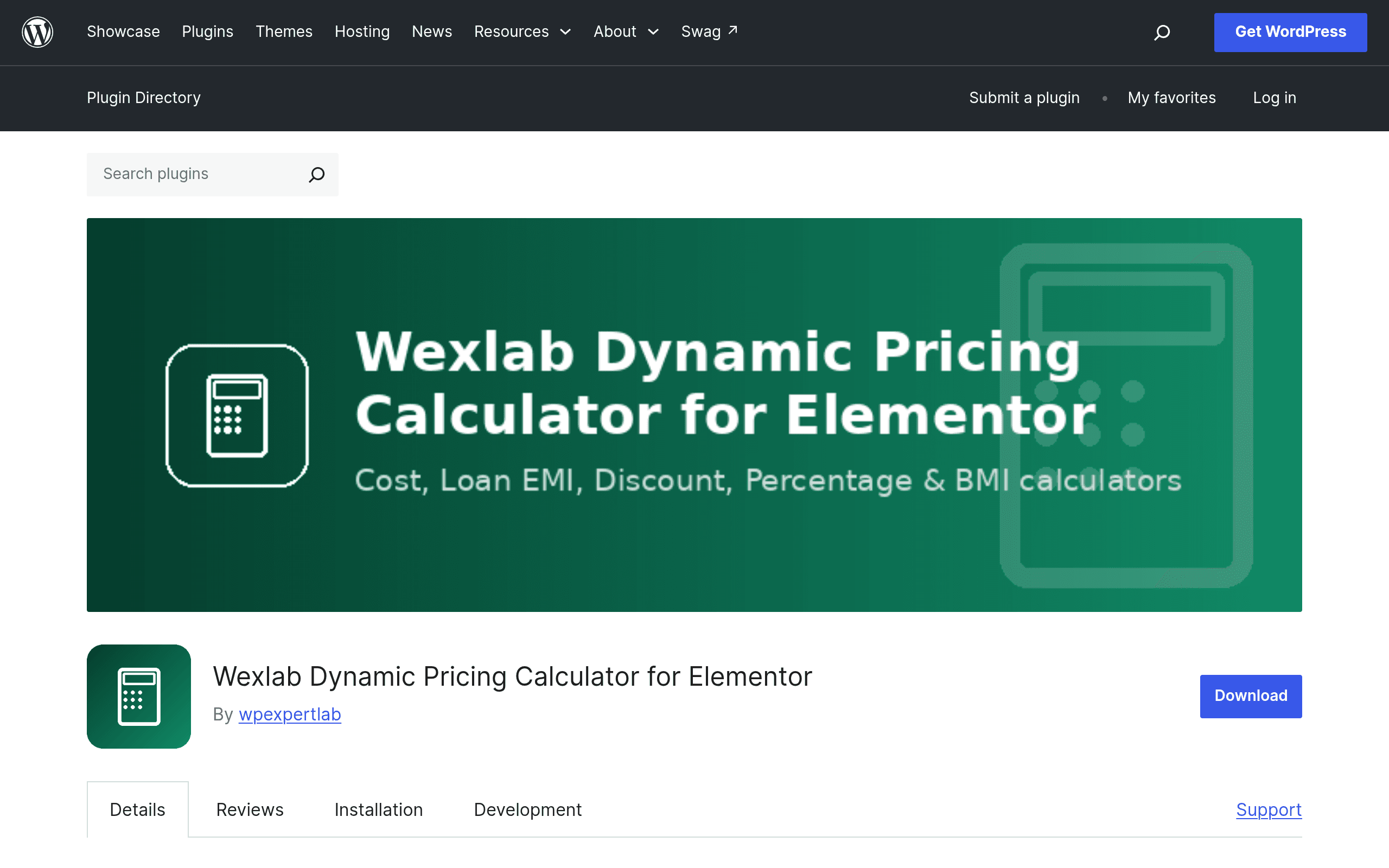 Screenshot of Wexlab Dynamic Pricing Calculator for Elementor