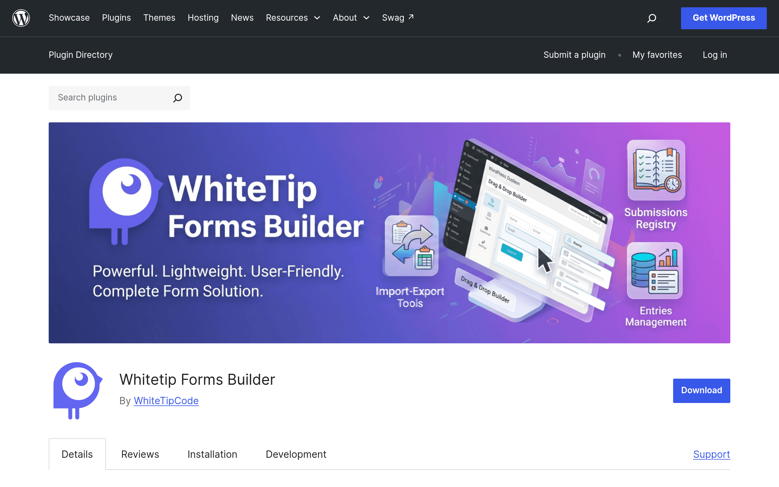 Screenshot of Whitetip Forms Builder