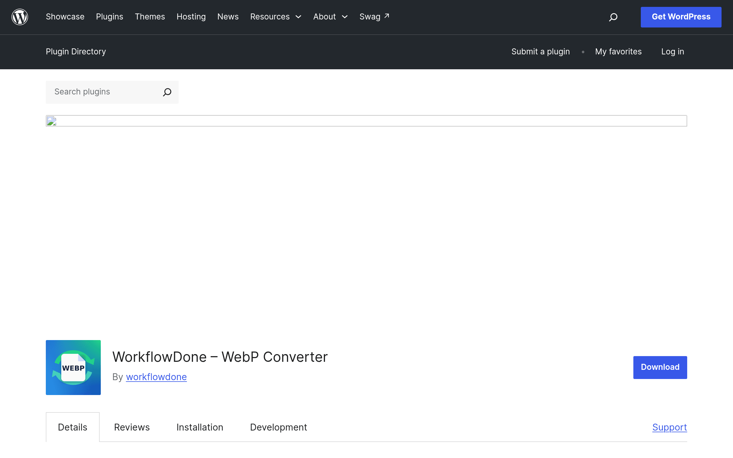 Screenshot of WorkflowDone – WebP Converter