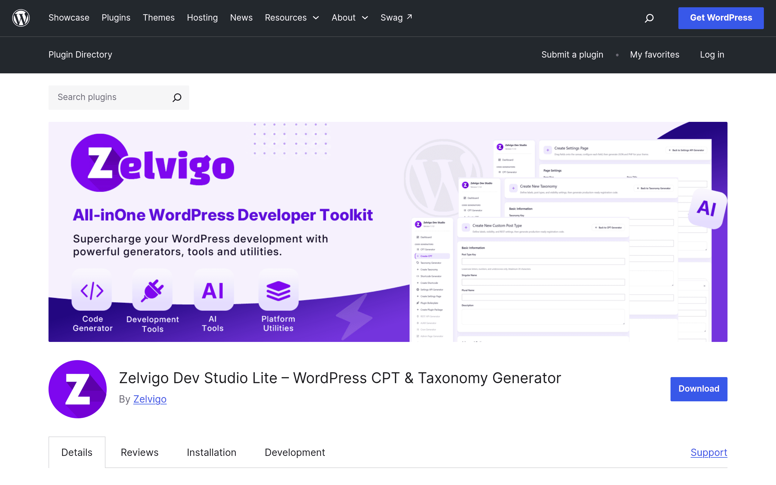 Screenshot of Zelvigo Dev Studio Lite